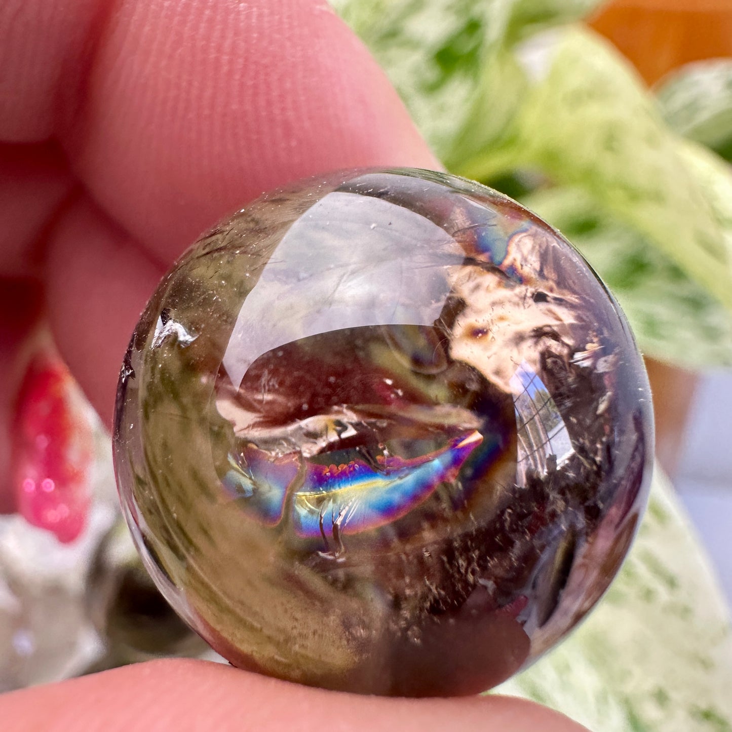 Smoky and Clear Quartz Spheres