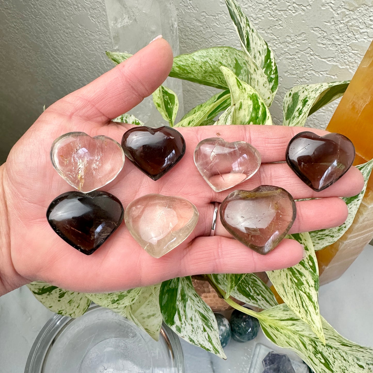Smoky Quartz Heart - 1 Inch