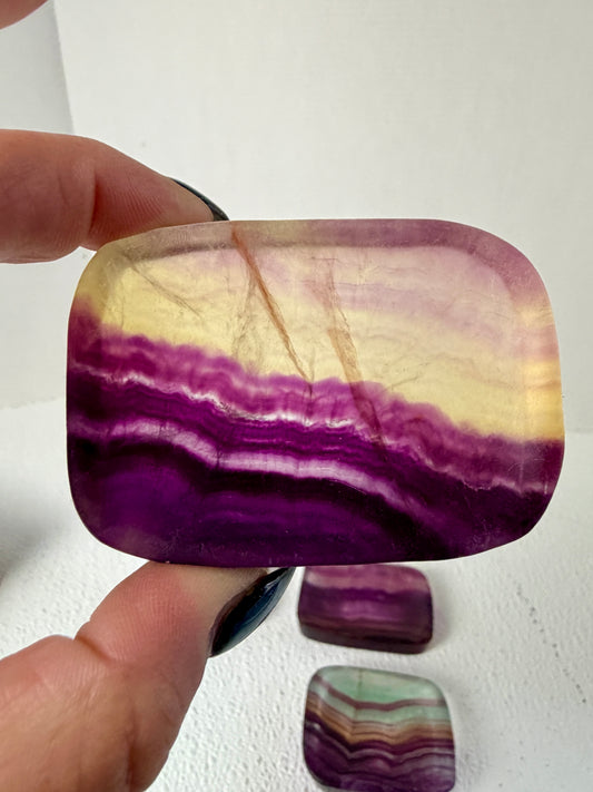 Hand-Carved Fluorite Crystal Dish – Intuitive Pick - Polished Decorative Ring Bowl & Small Treasure Catchall