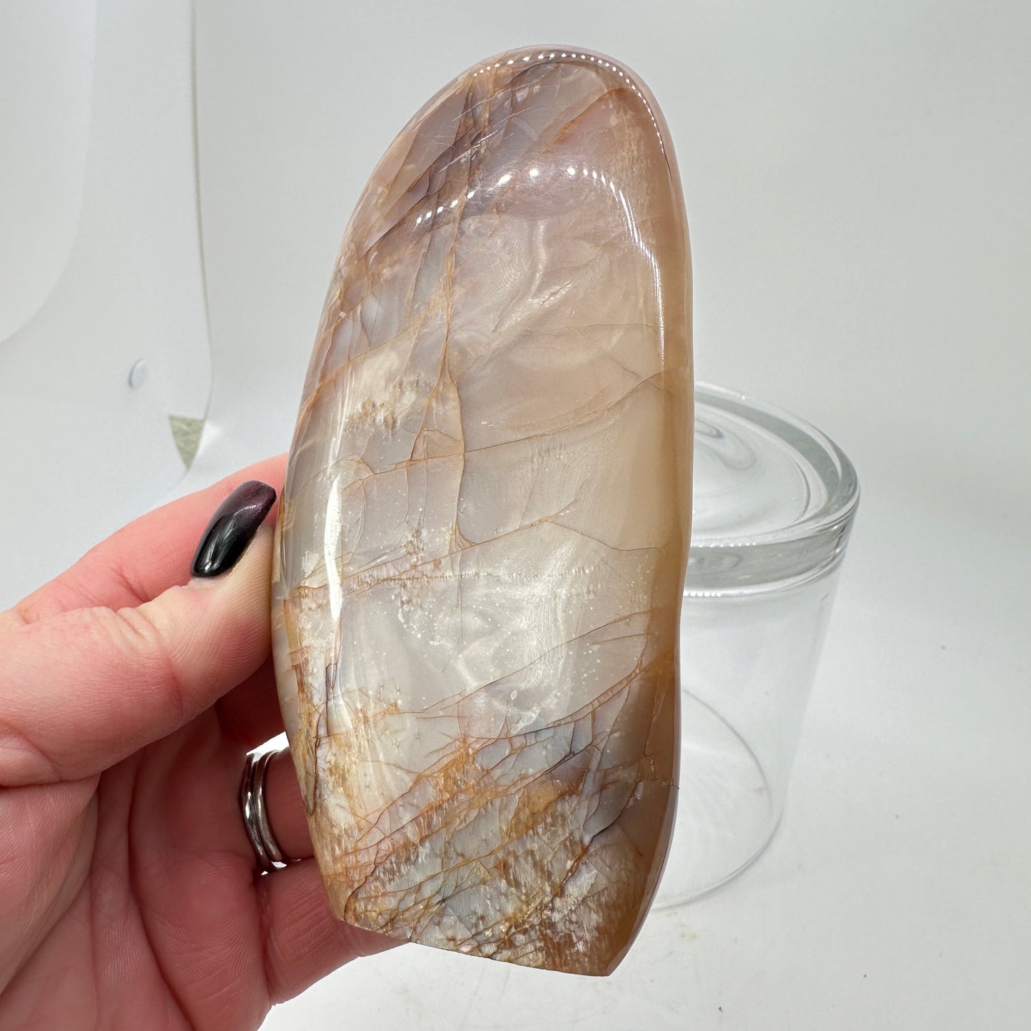 Large Peach Moonstone Freeforms - Katie's Mystic Crystals