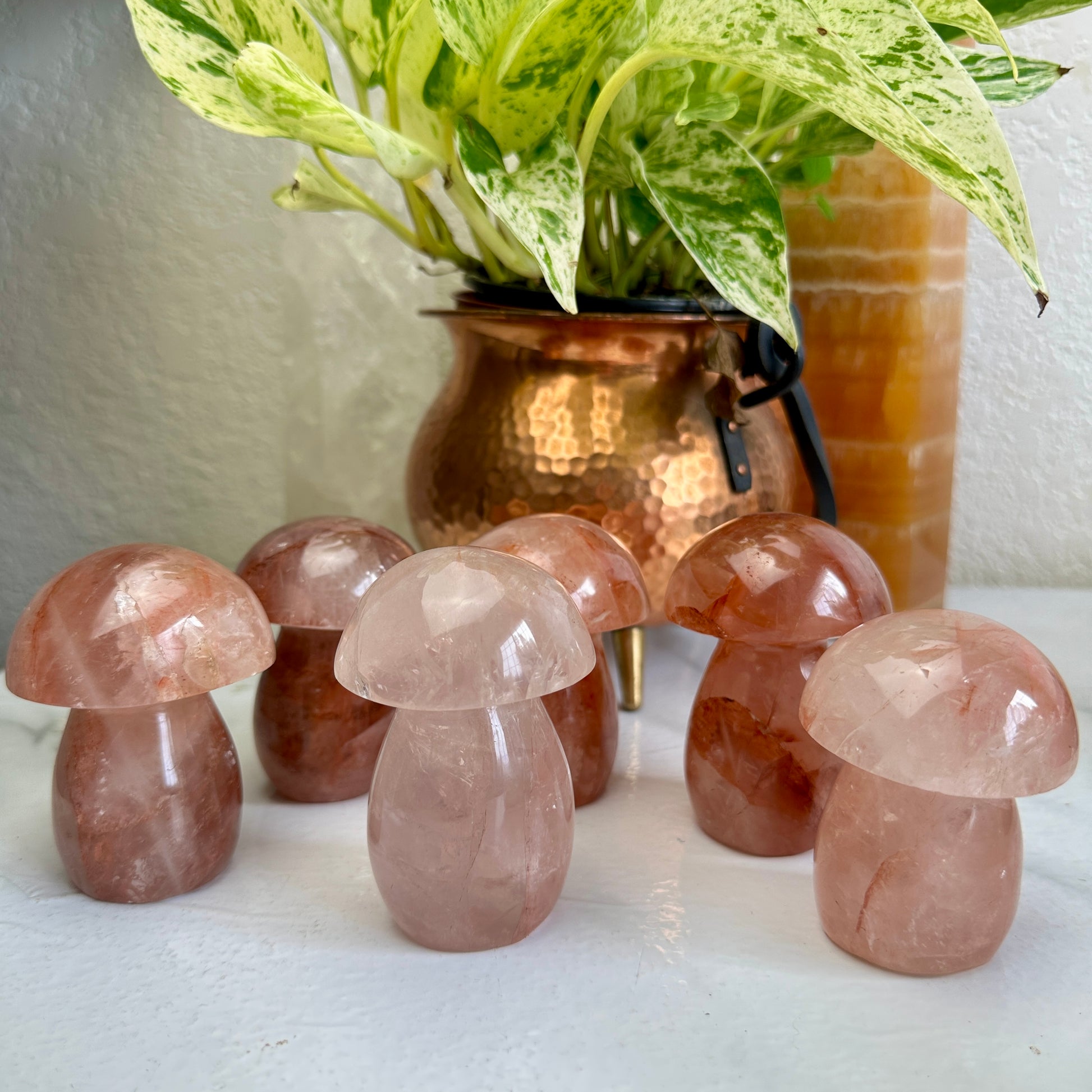 Fire Quartz Mushrooms - Katie's Mystic Crystals