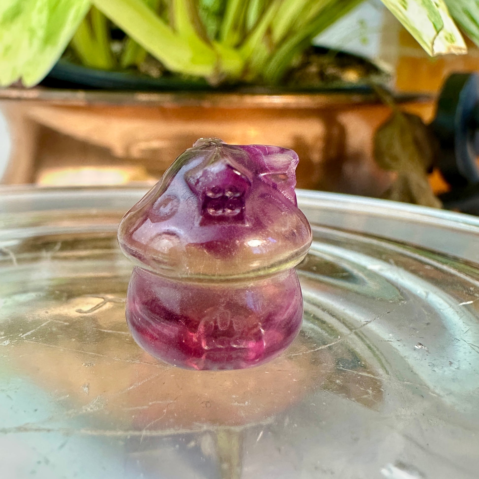 Mini Fluorite Crystal Figurines - Micro Mini Figurines - Natural Crystal Home Decor - Katie's Mystic Crystals