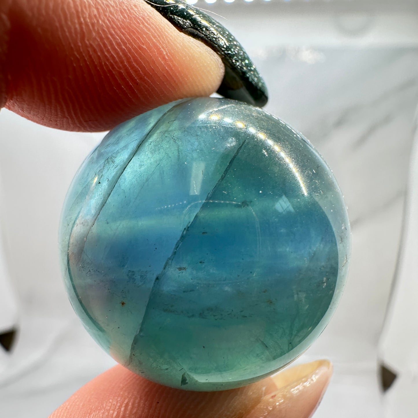 Blue Fluorite Sphere - Katie's Mystic Crystals