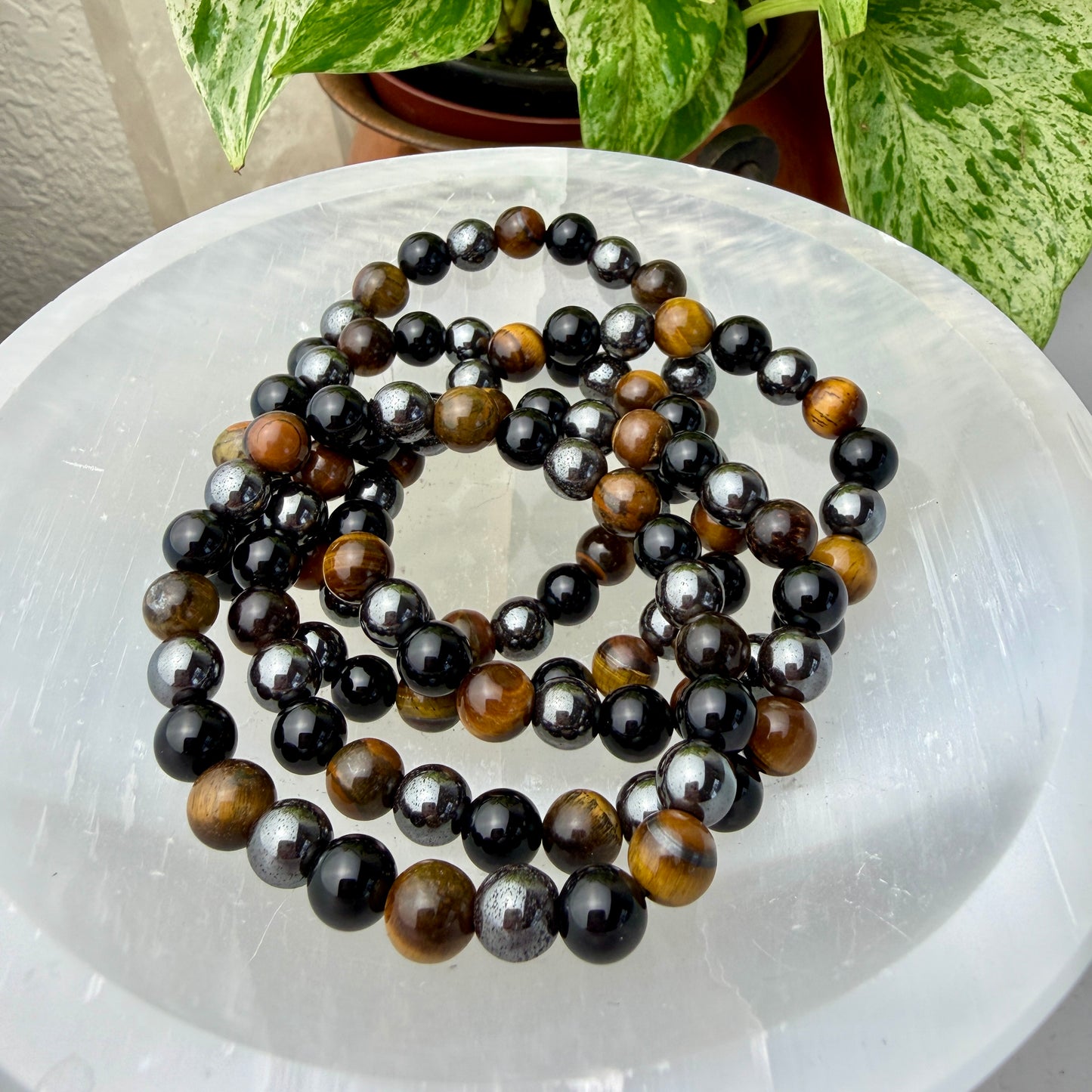 7–8mm Crystal Bead Bracelets – Genuine Gemstones