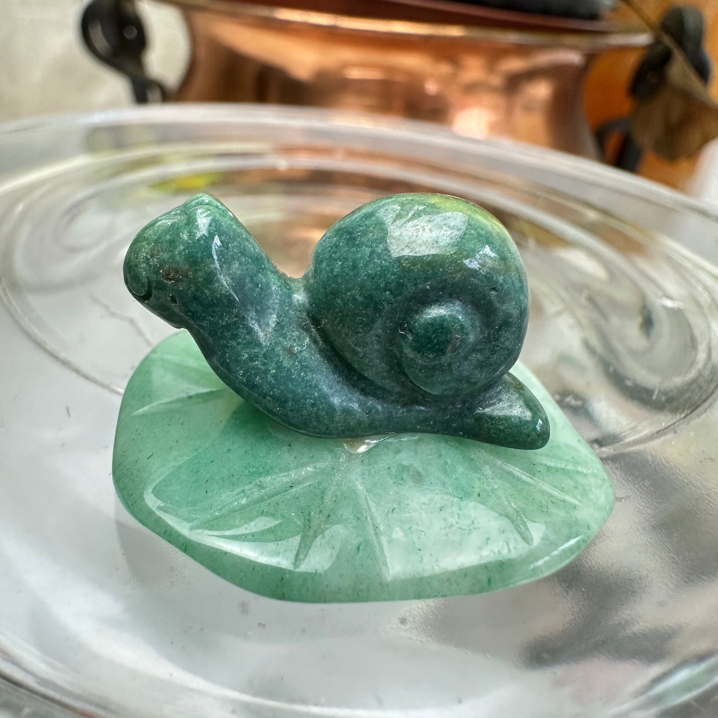 Mini Crystal Creatures on Lilypads and Leaves