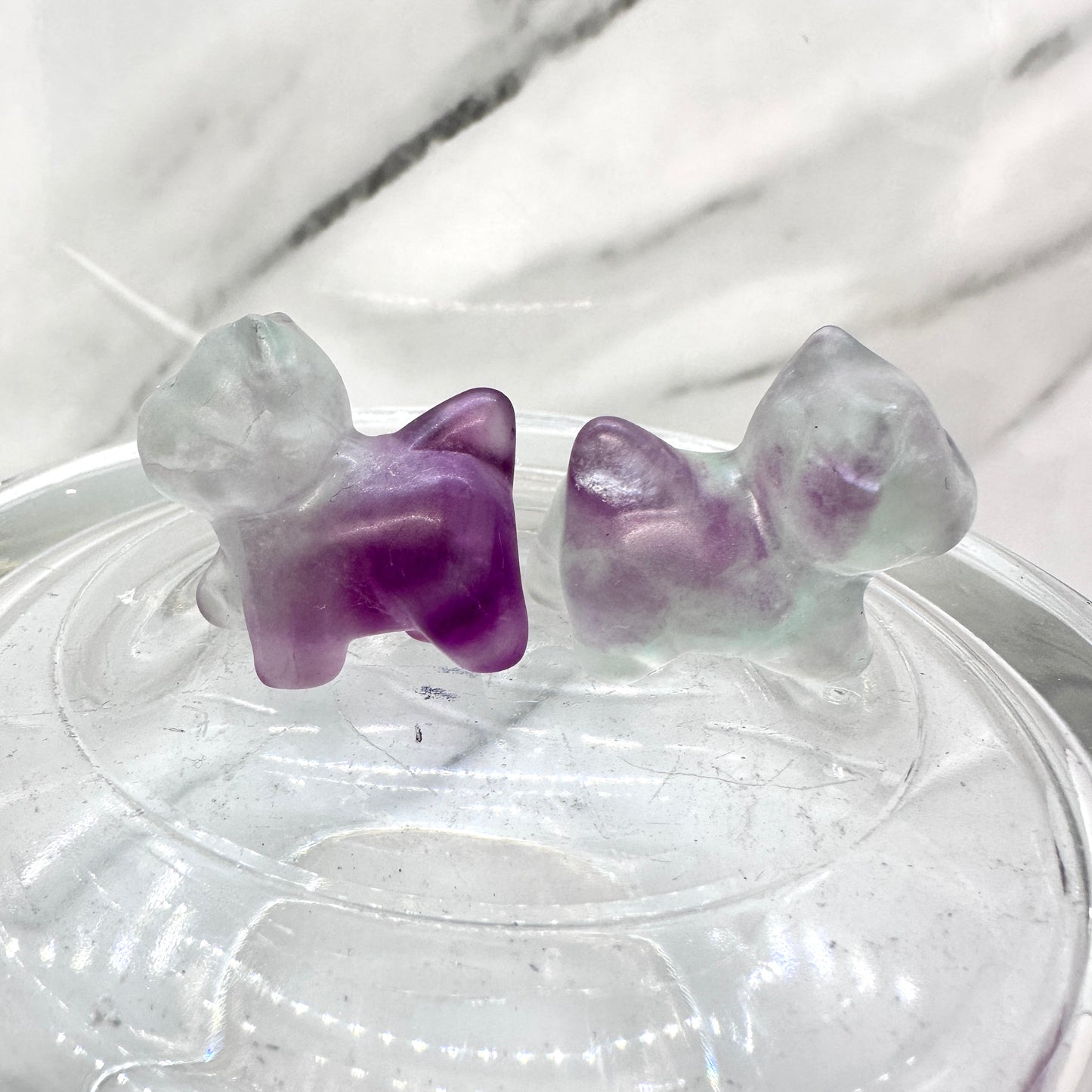 Mini Fluorite Crystal Cats - Katie's Mystic Crystals