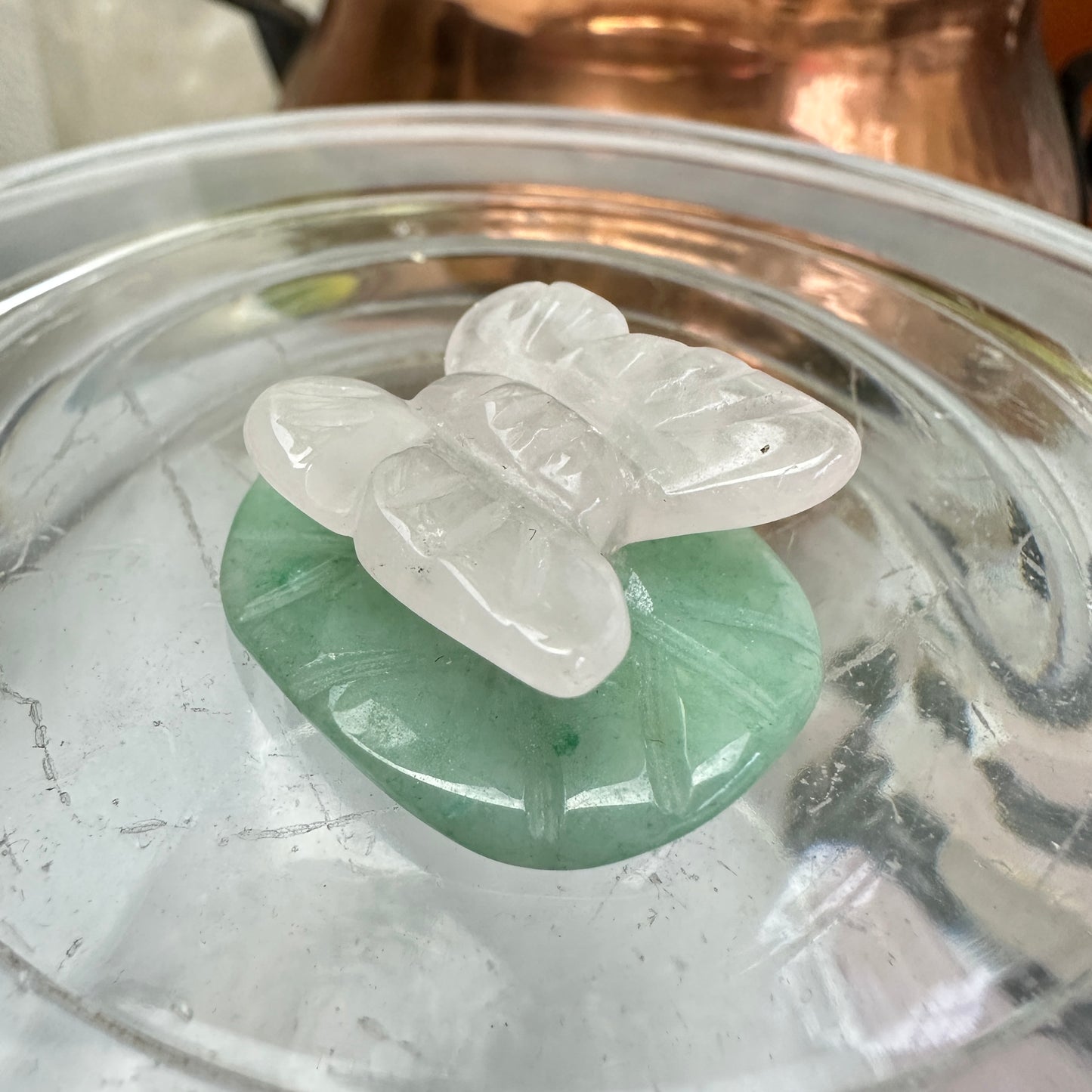 Mini Crystal Creatures on Lilypads and Leaves