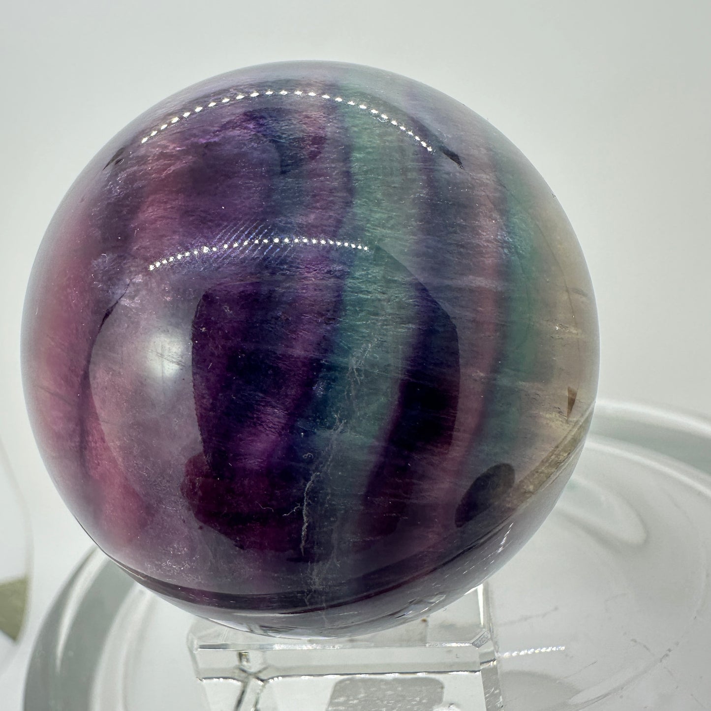 54mm Rainbow Fluorite Sphere - Katie's Mystic Crystals
