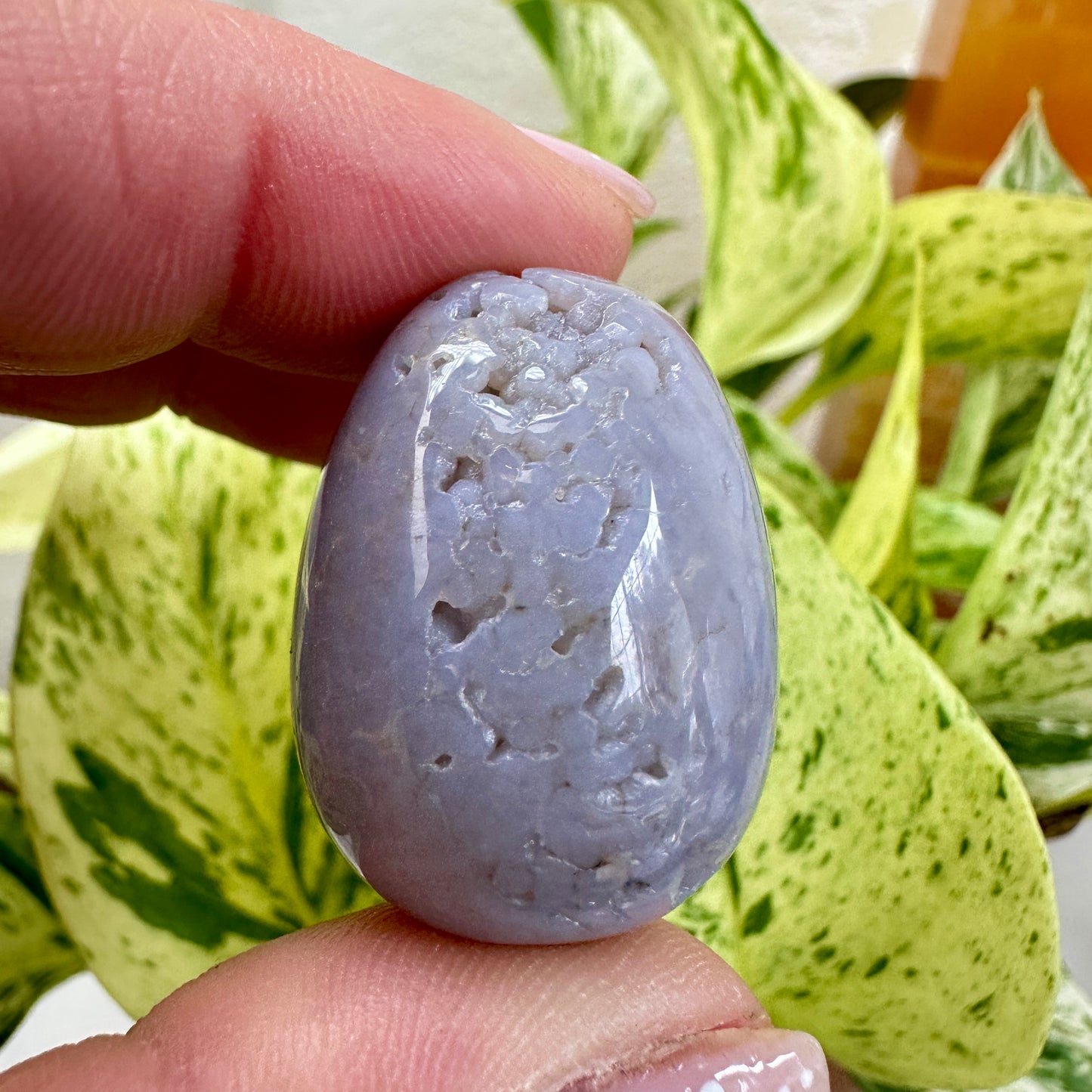 Grape Agate Egg - 1.1-1.25 inch - Katie's Mystic Crystals