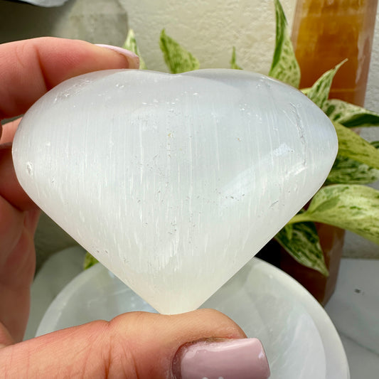Satin Spar Hearts - Imperfect