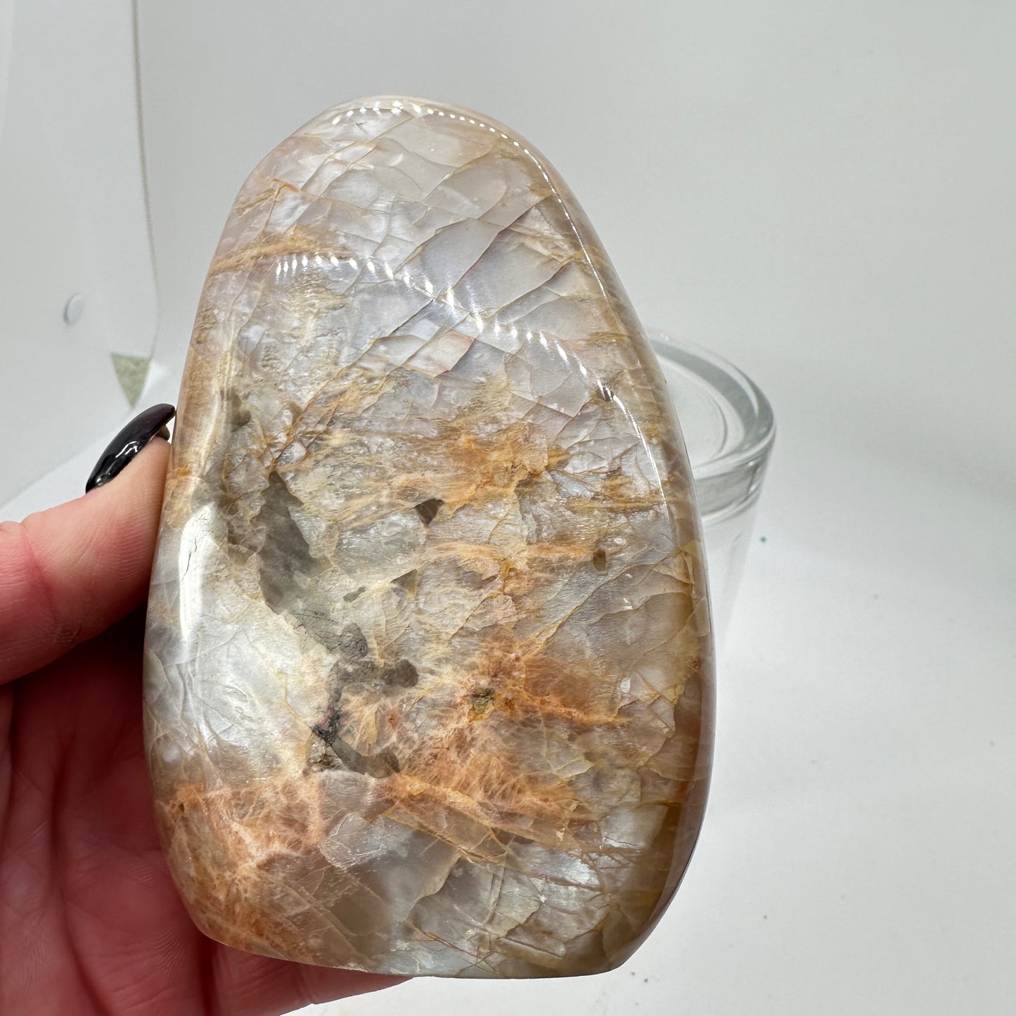 Large Peach Moonstone Freeforms - Katie's Mystic Crystals
