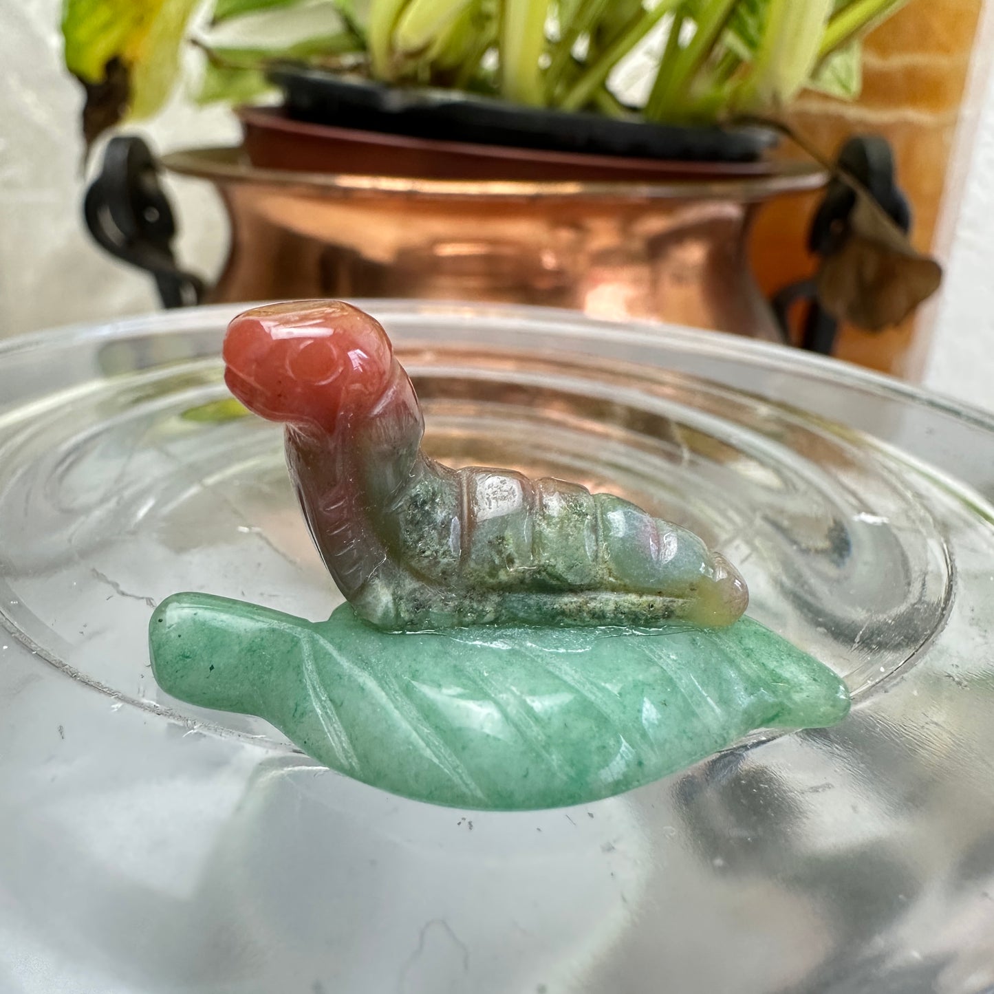 Mini Crystal Creatures on Lilypads and Leaves