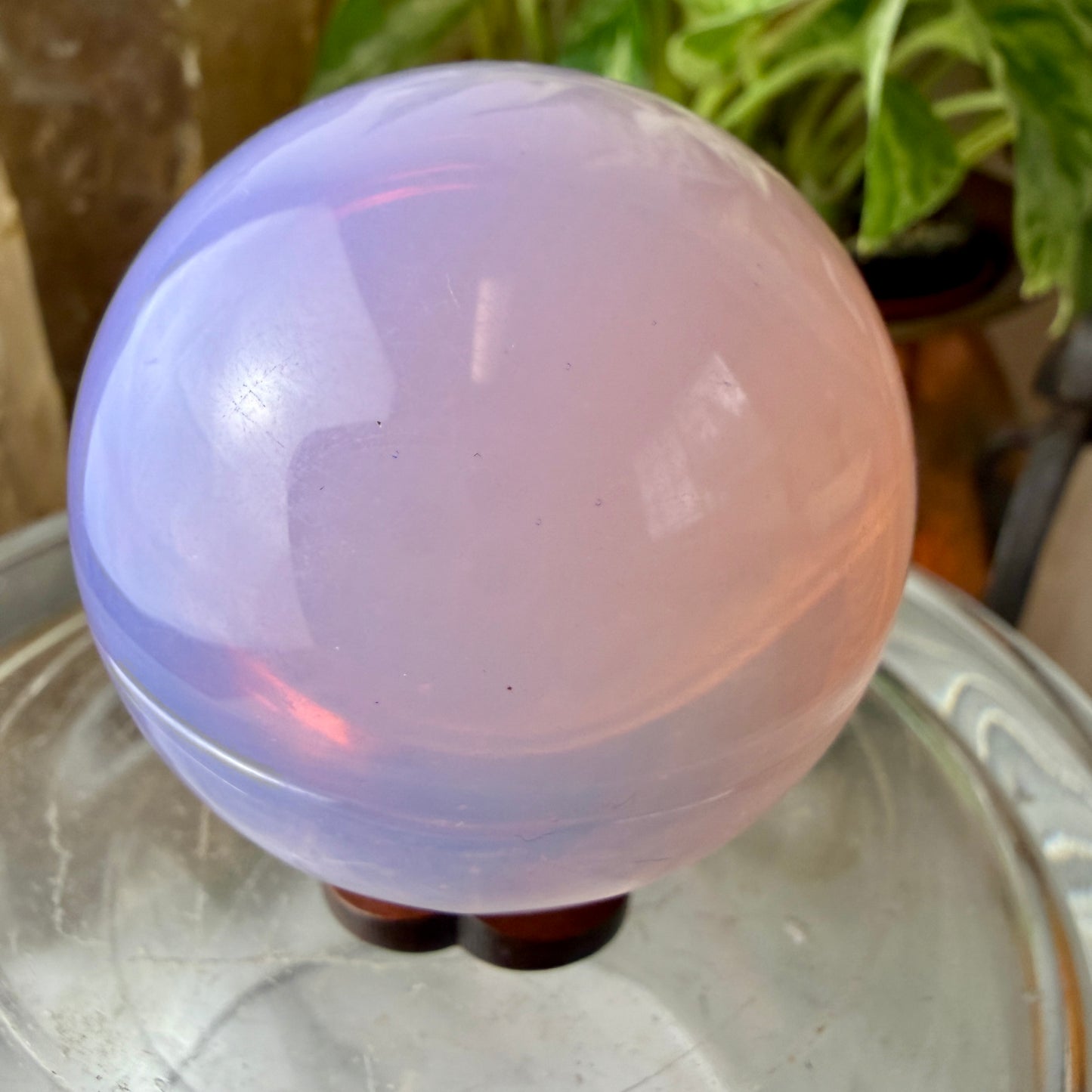 Pink Opalite Sphere | 52mm Unique Piece | Gentle Love & Emotional Healing Crystal