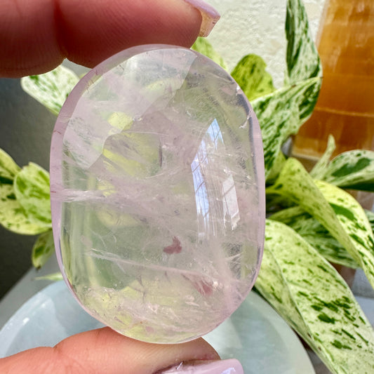 Gemmy Rose Quartz Palmstone