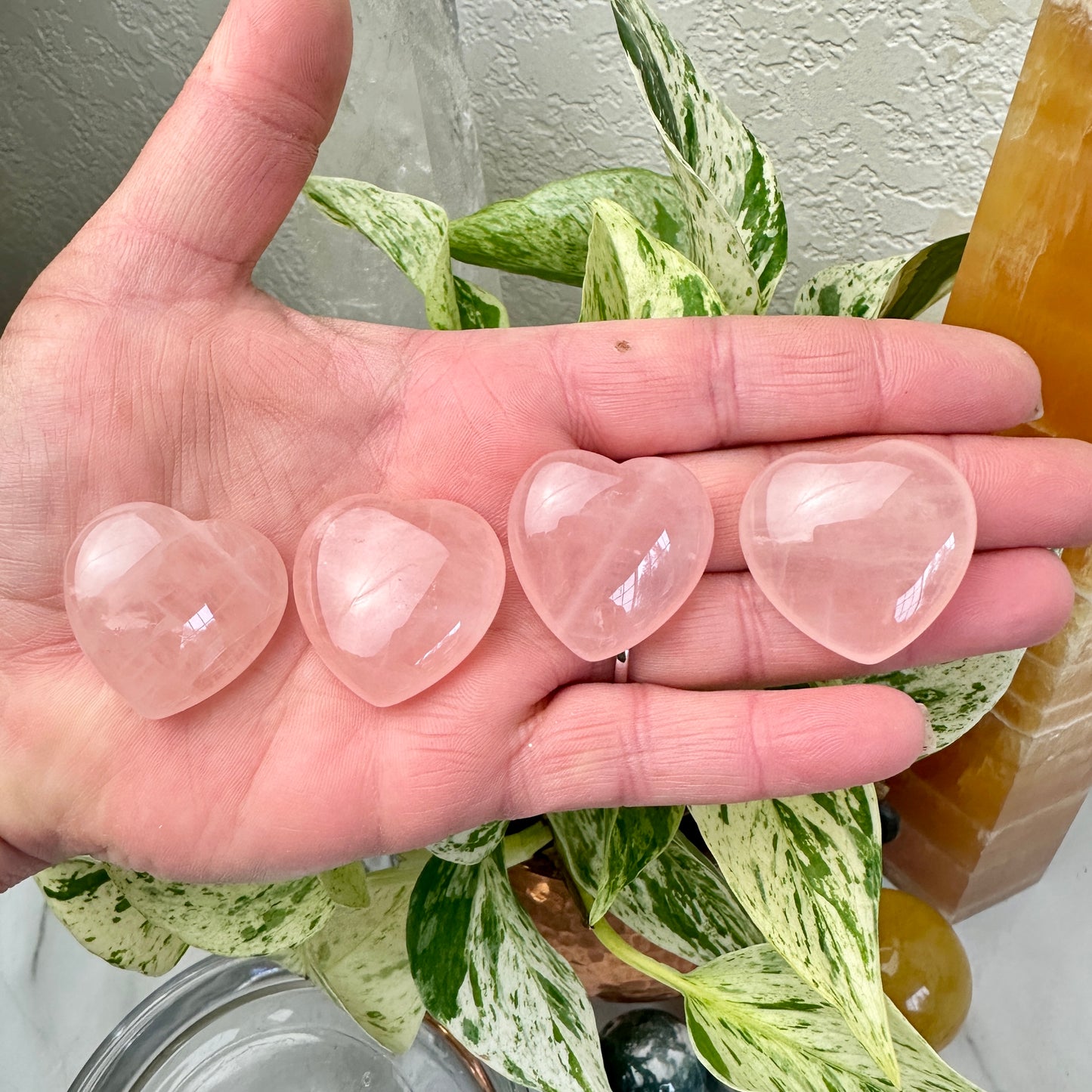 Mini Rose Quartz Heart - 1 Inch