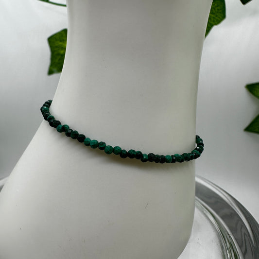 Minimalist Faceted Malachite Bracelet - Katie's Mystic Crystals