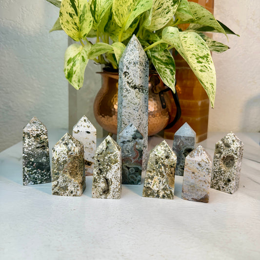 Orbicular Jasper Towers — You Pick Joy | Flow | Emotional Renewal