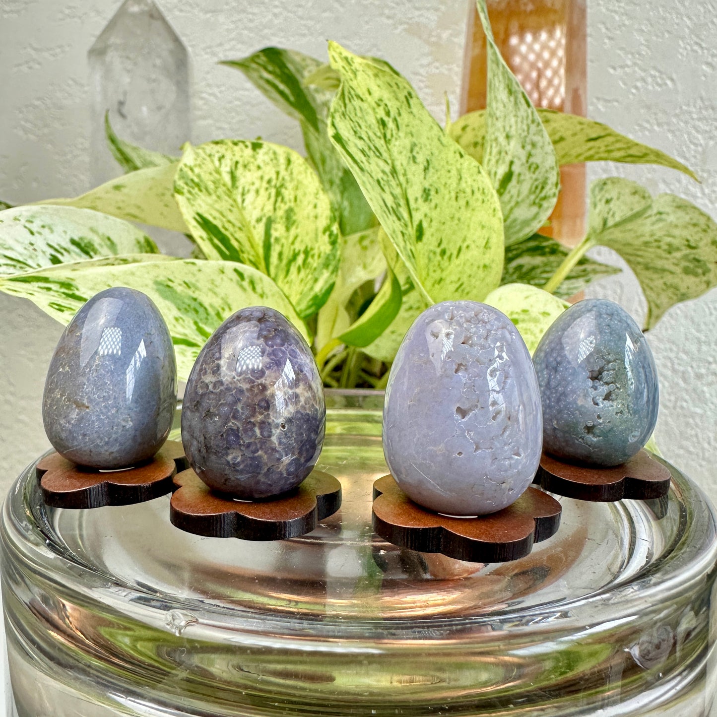 Grape Agate Egg - 1.1-1.25 inch - Katie's Mystic Crystals