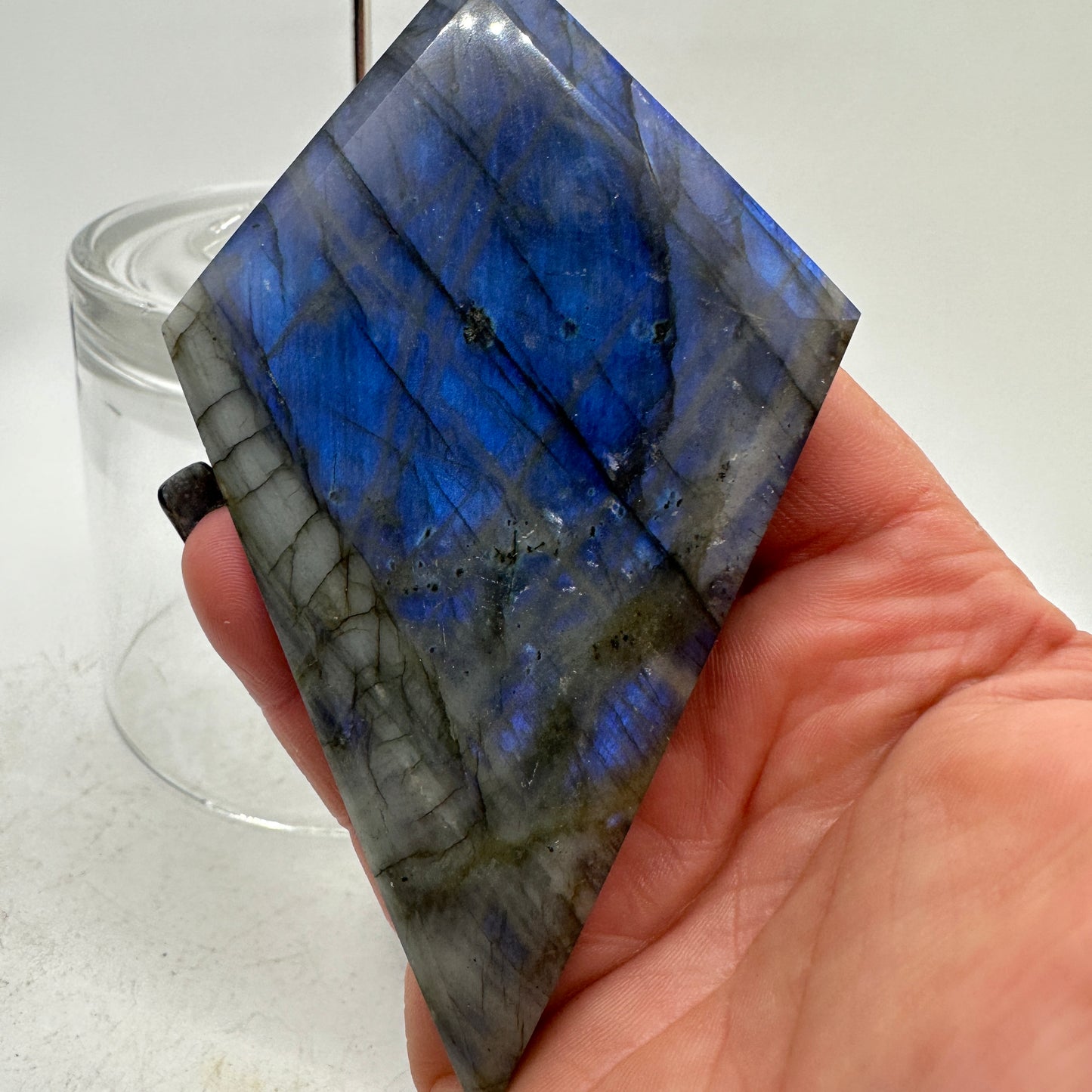 Labradorite Rhombus with Stand