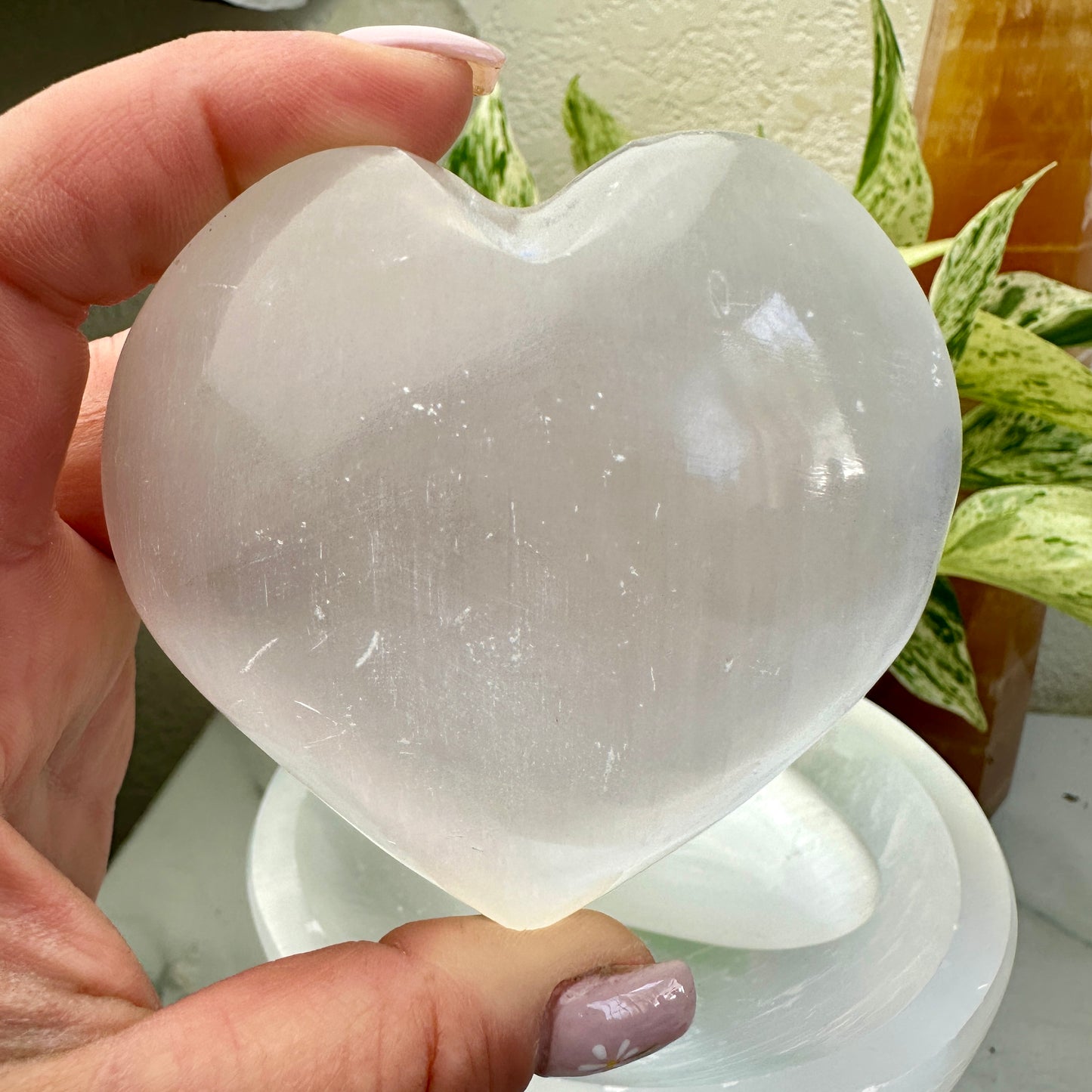 Satin Spar Hearts - Imperfect