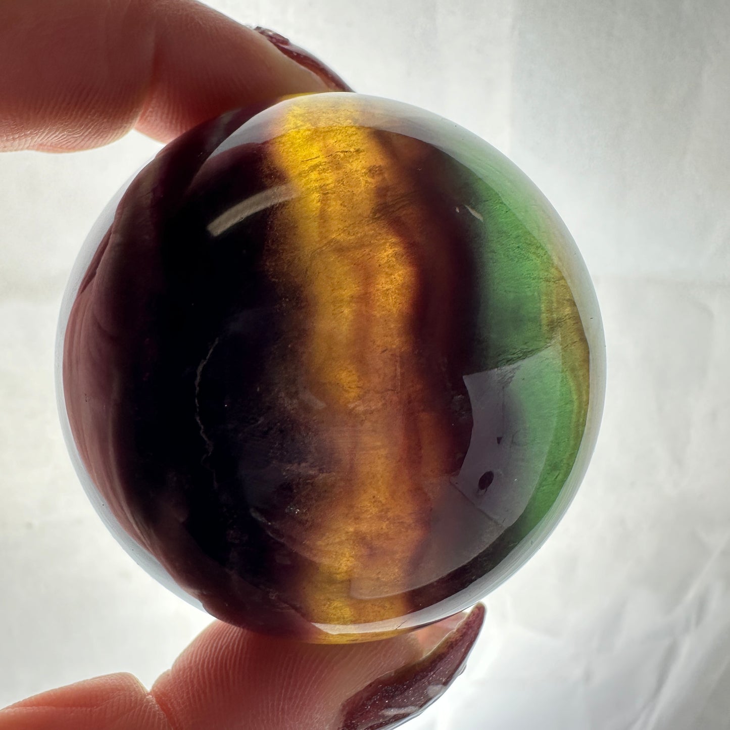 54mm Rainbow Fluorite Sphere - Katie's Mystic Crystals