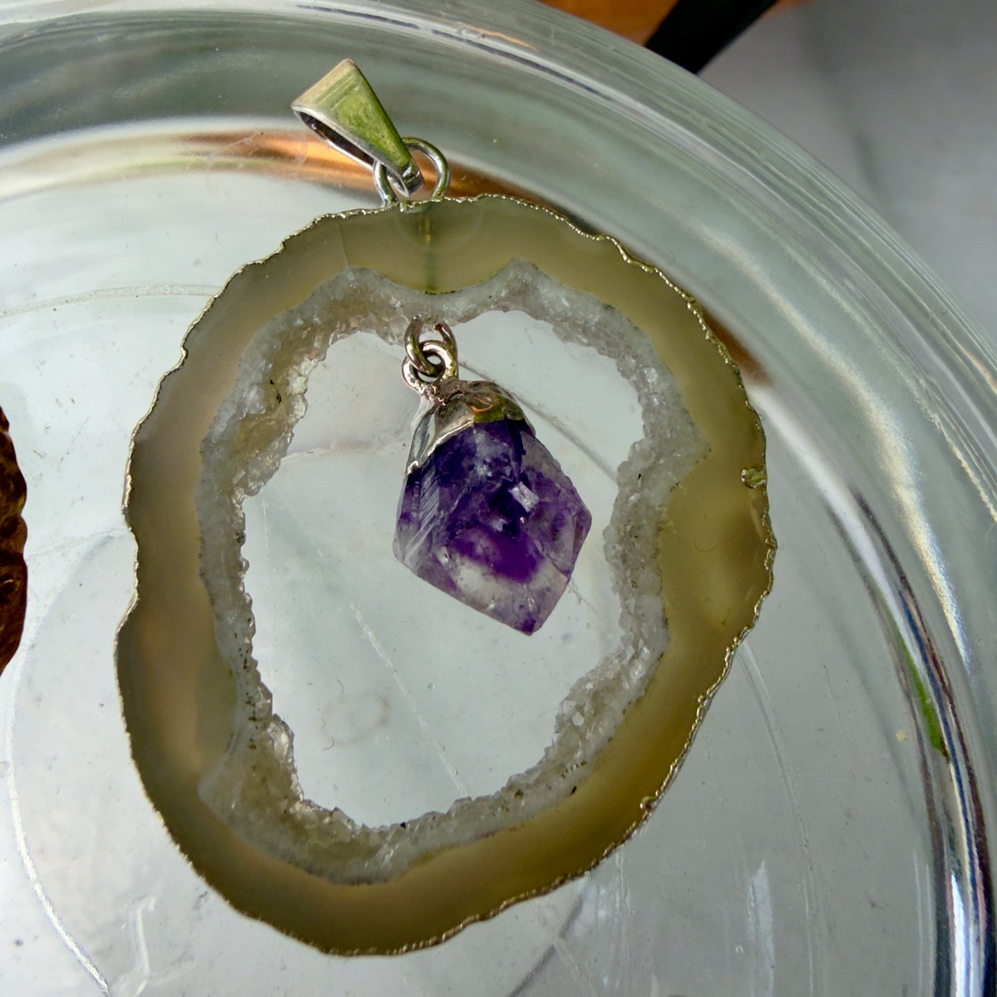 Agate & Amethyst Crystal Pendants – Protective Healing Jewelry (1.3–1.7”) ✨💜