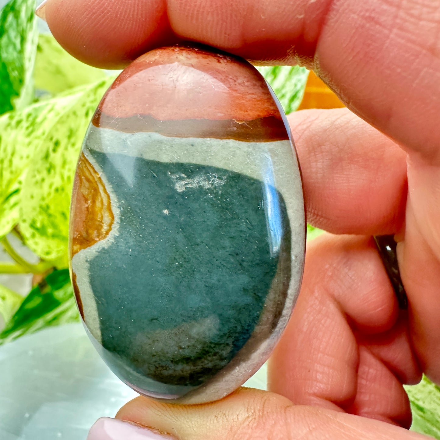 Polychrome Jasper Palm Stones - Katie's Mystic Crystals