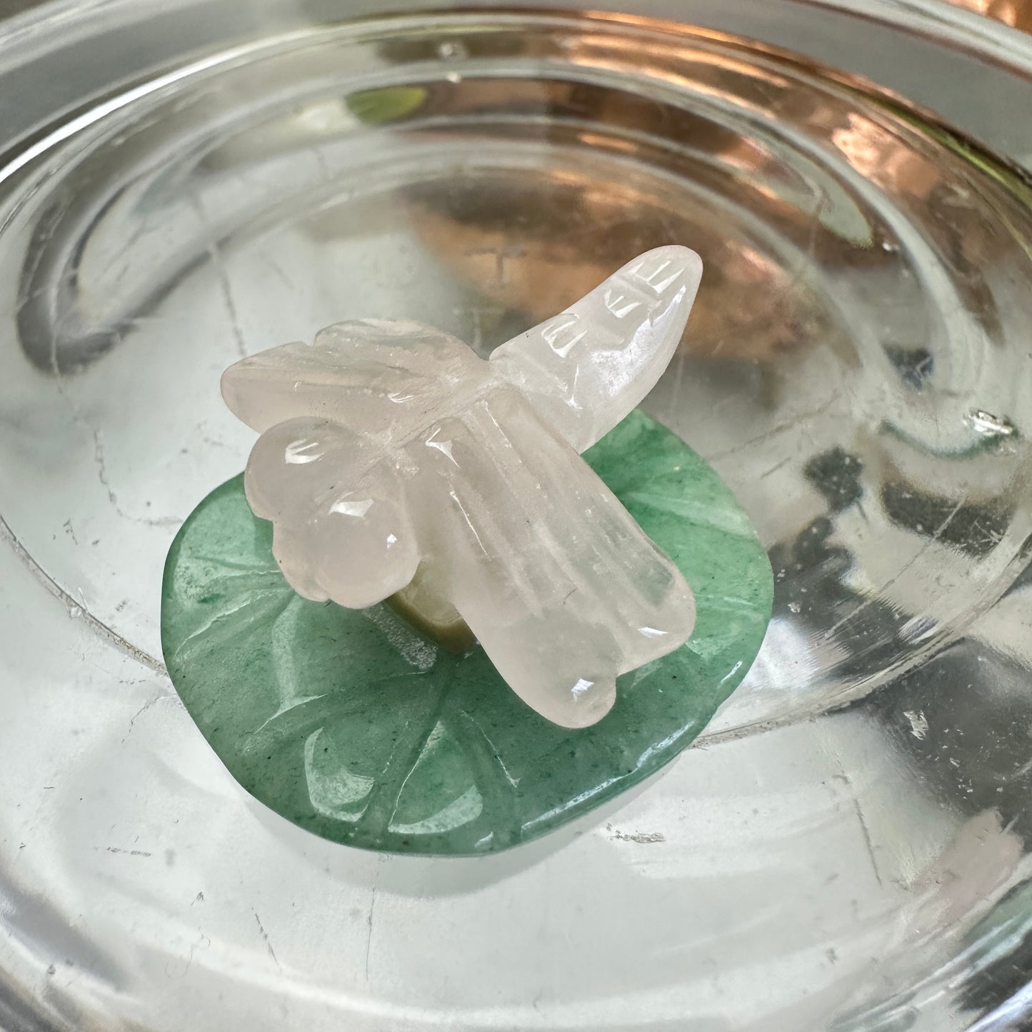 Mini Crystal Creatures on Lilypads and Leaves