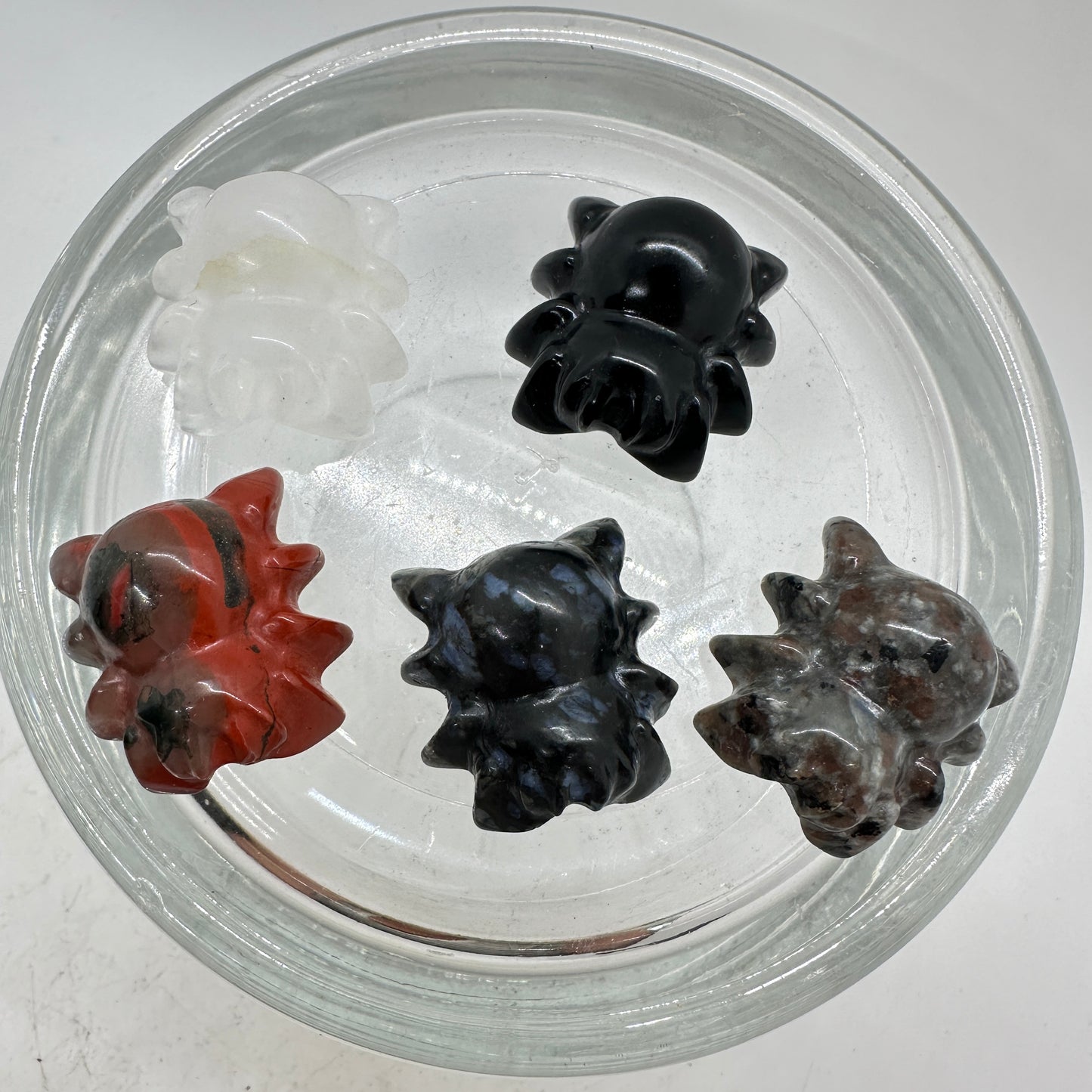 Crystal Spider - Clear Quartz Black Obsidian and more