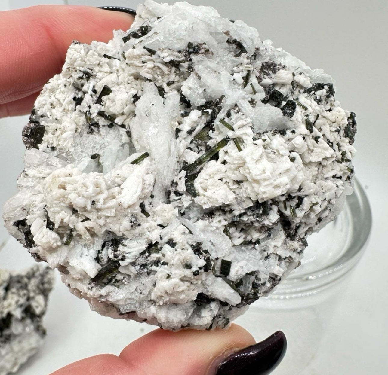 Albite with Mica and Green Tourmaline
