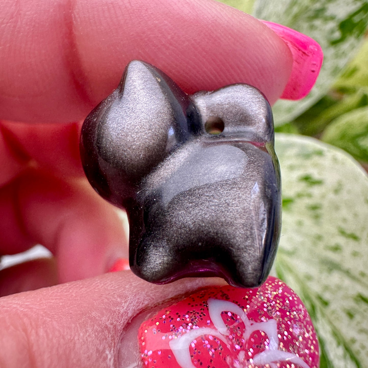 Silver and Gold Sheen Obsidian Cats
