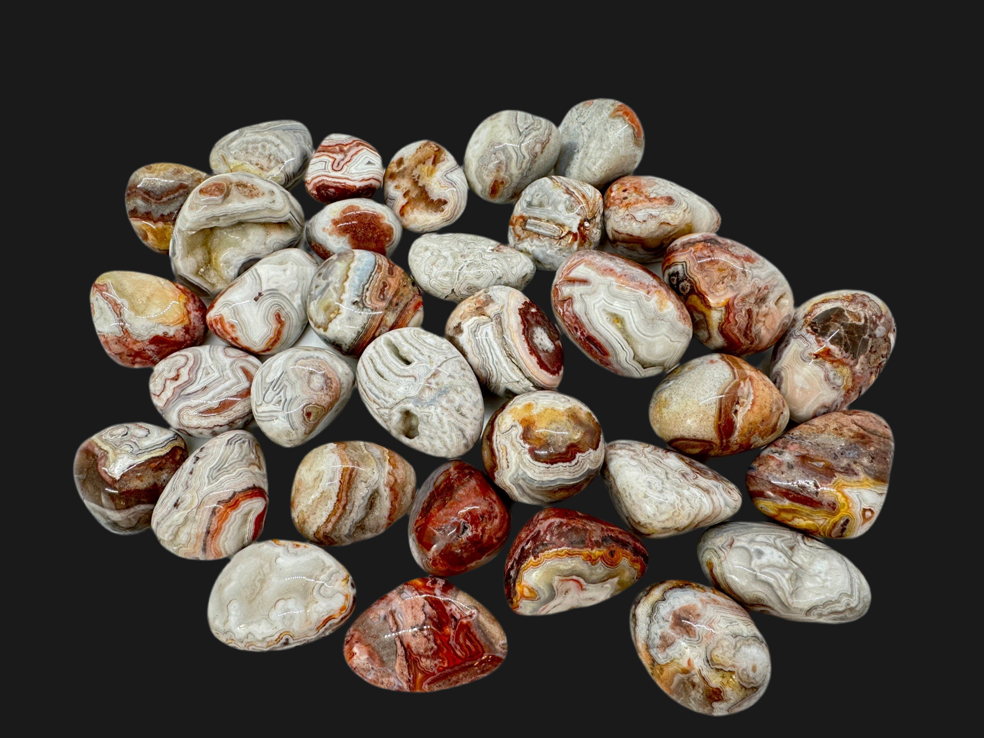 Crazy Lace Agate Tumbles - Katie's Mystic Crystals