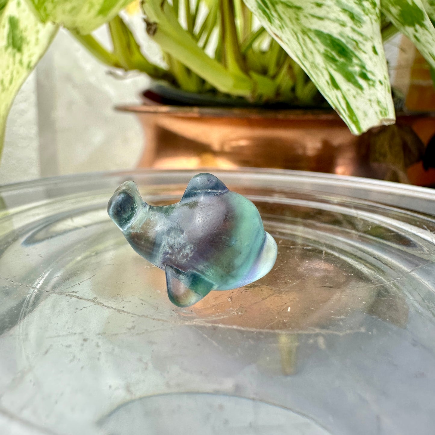 Mini Fluorite Crystal Figurines - Micro Mini Figurines - Natural Crystal Home Decor