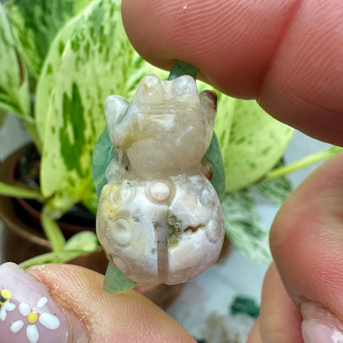 Mini Crystal Creatures on Lilypads and Leaves