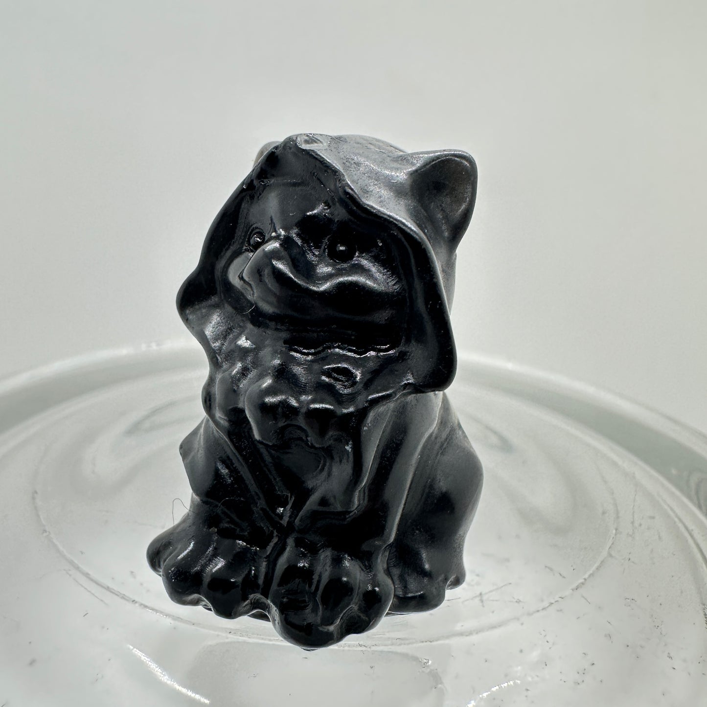 Hooded Crystal Cat - Rose Quartz