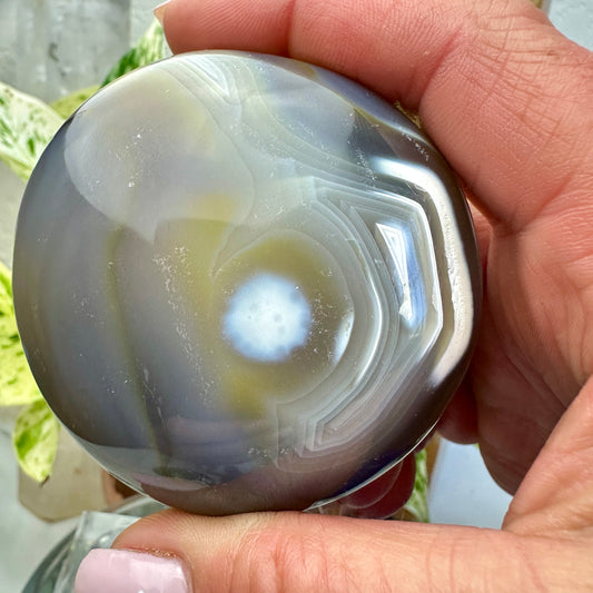 Orca Agate Palm Stone (D)