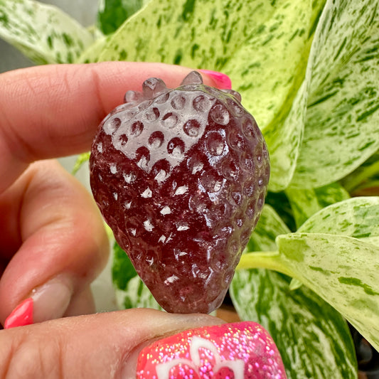Red Aventurine Strawberry Carvings - Katie's Mystic Crystals
