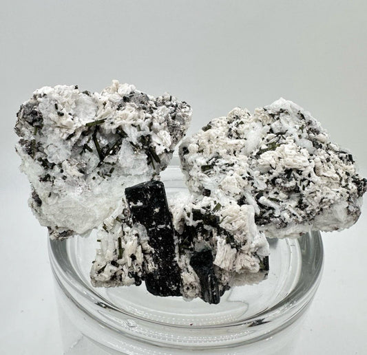 Albite with Mica and Green Tourmaline