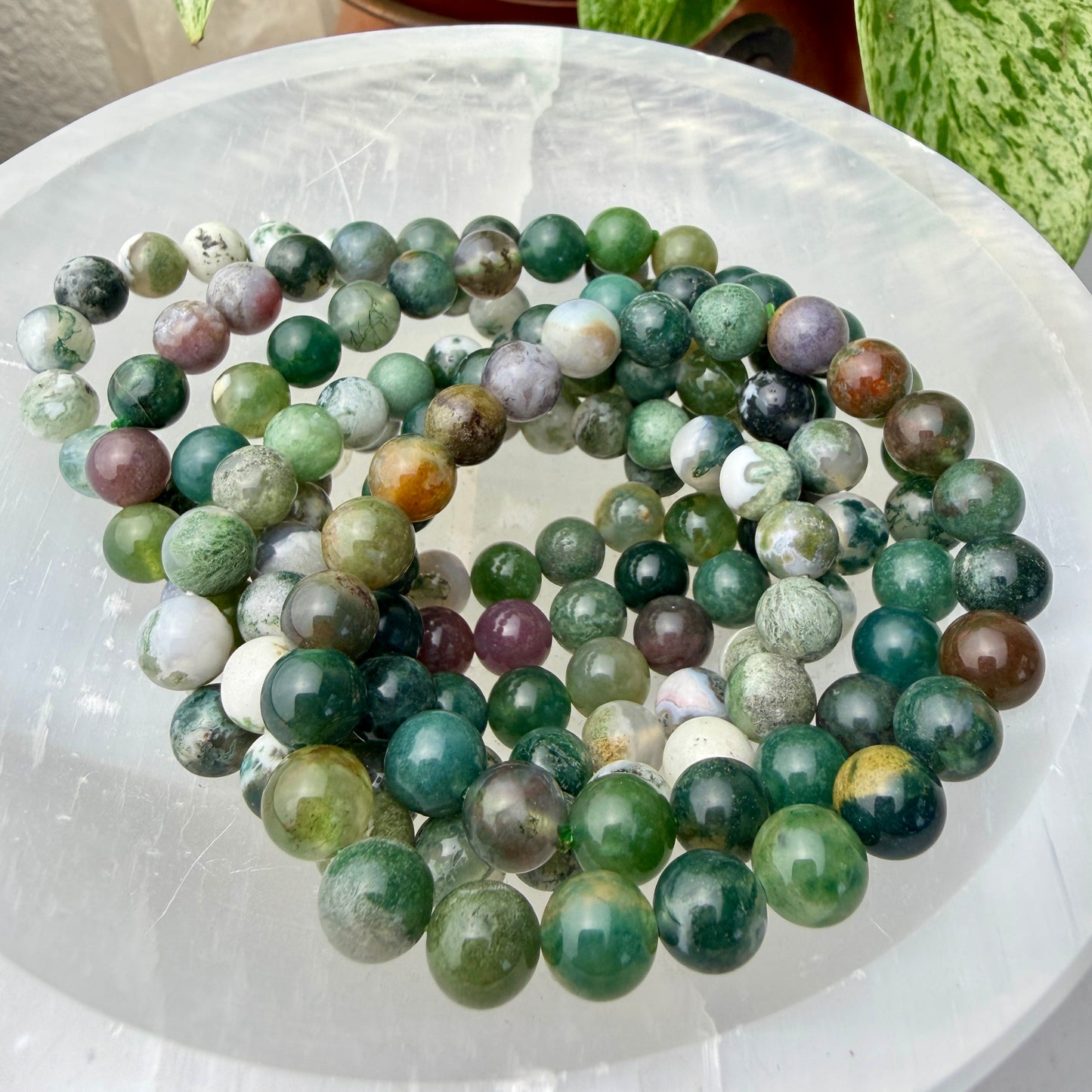 7–8mm Crystal Bead Bracelets – Genuine Gemstones