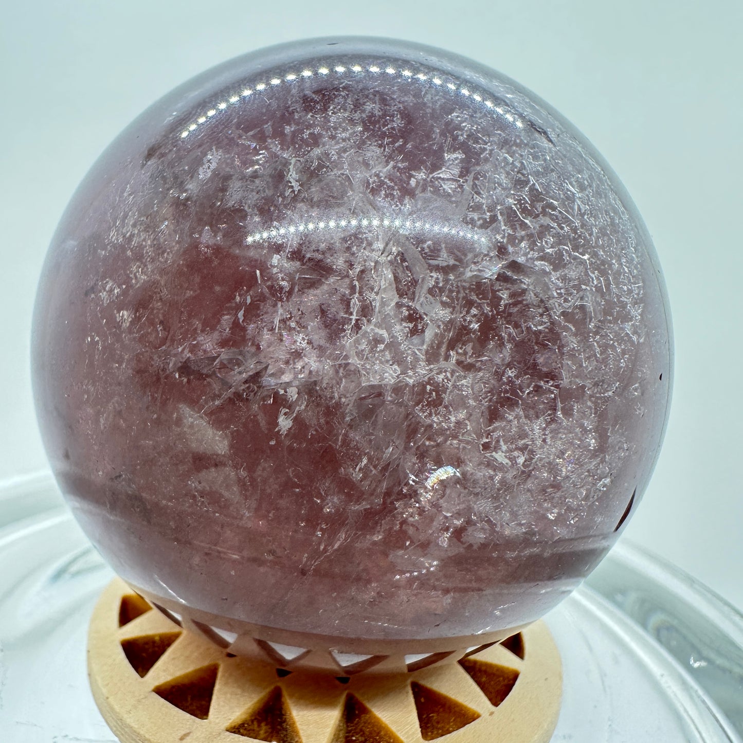 Mica In Rainbow Fluorite Sphere - Katie's Mystic Crystals