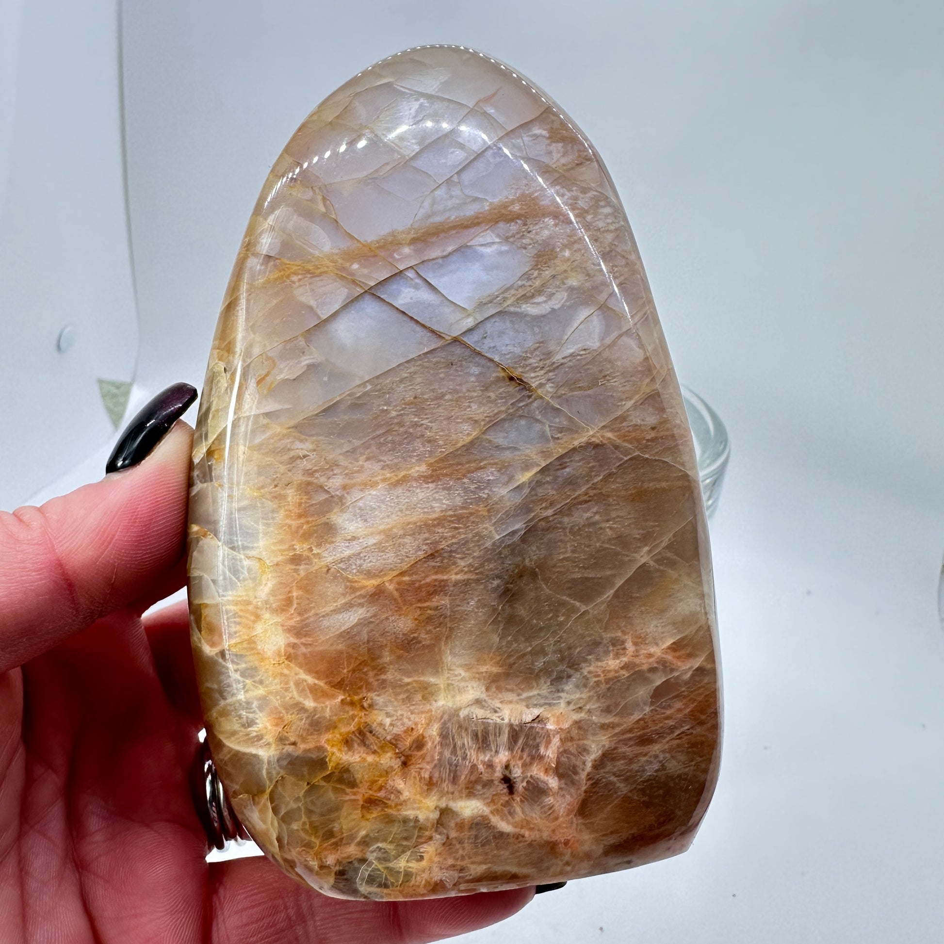 Large Peach Moonstone Freeforms - Katie's Mystic Crystals