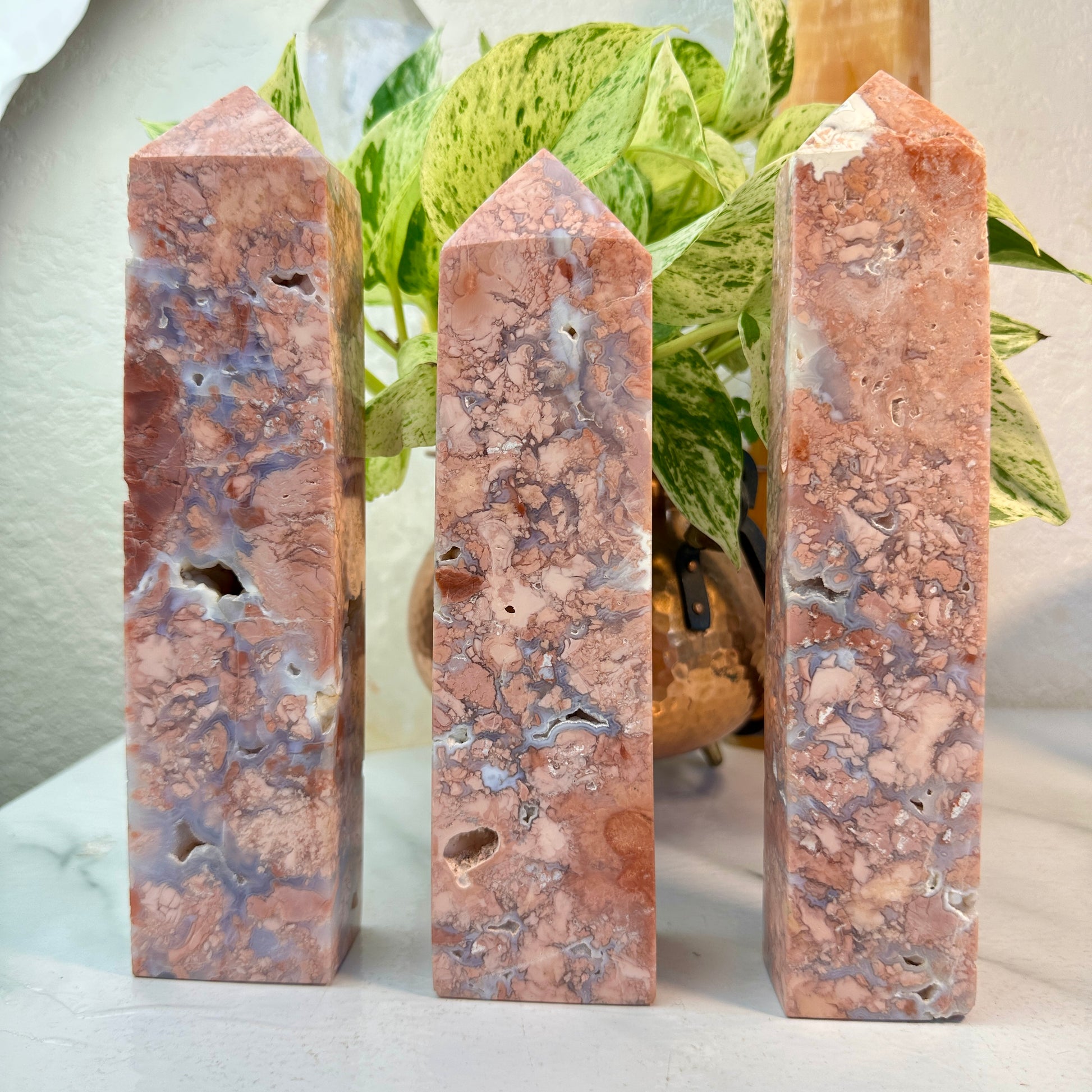 Large Pink Agate Towers — 8 to 8.5 inch
Emotional Strength | Grounding | Soothing Energy
✨ Imperfect & Intuitively Chosen ✨ - Katie's Mystic Crystals