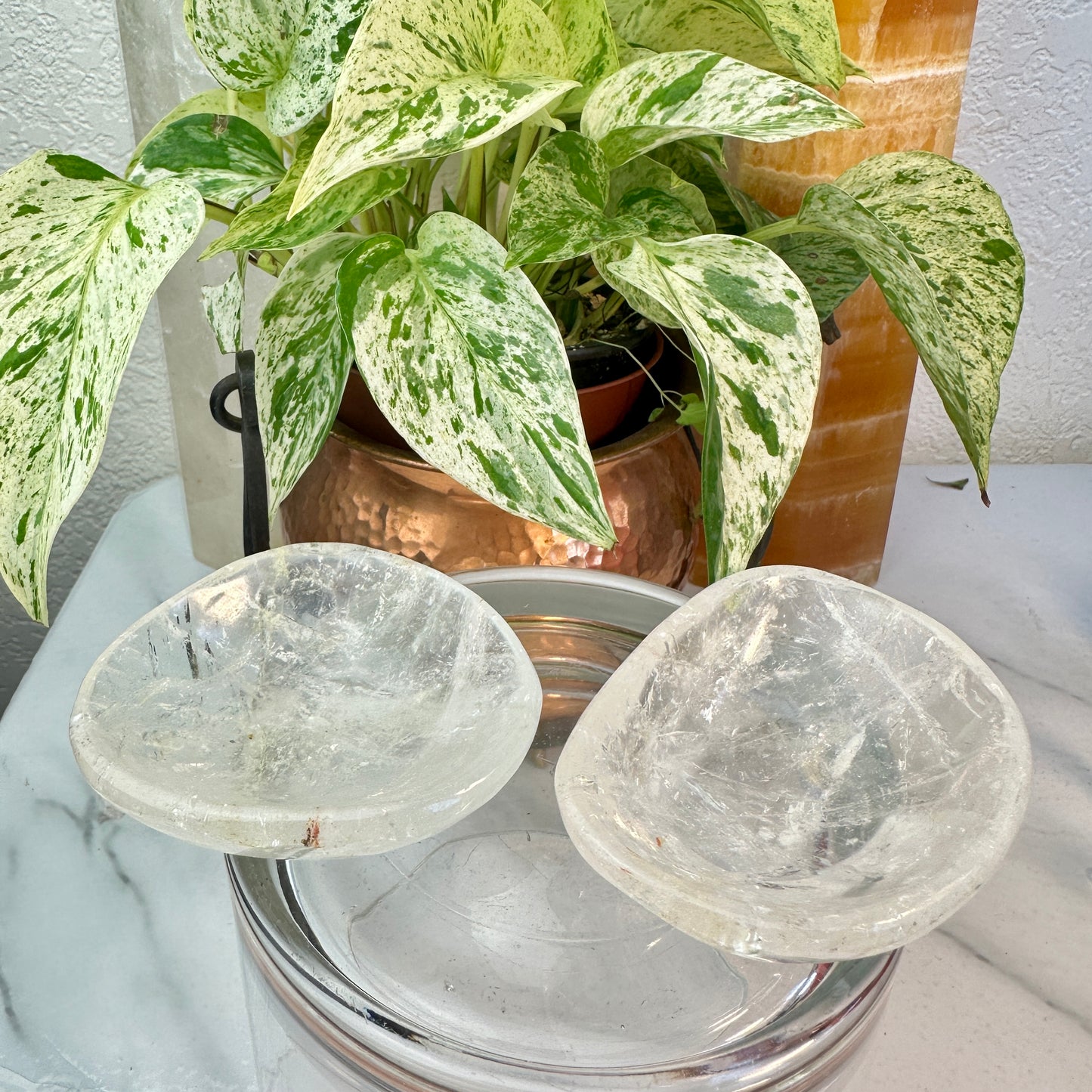 Clear Quartz Hand-Carved Bowls — Approx. 3 inches Wide
Amplification | Clarity | Cleansing