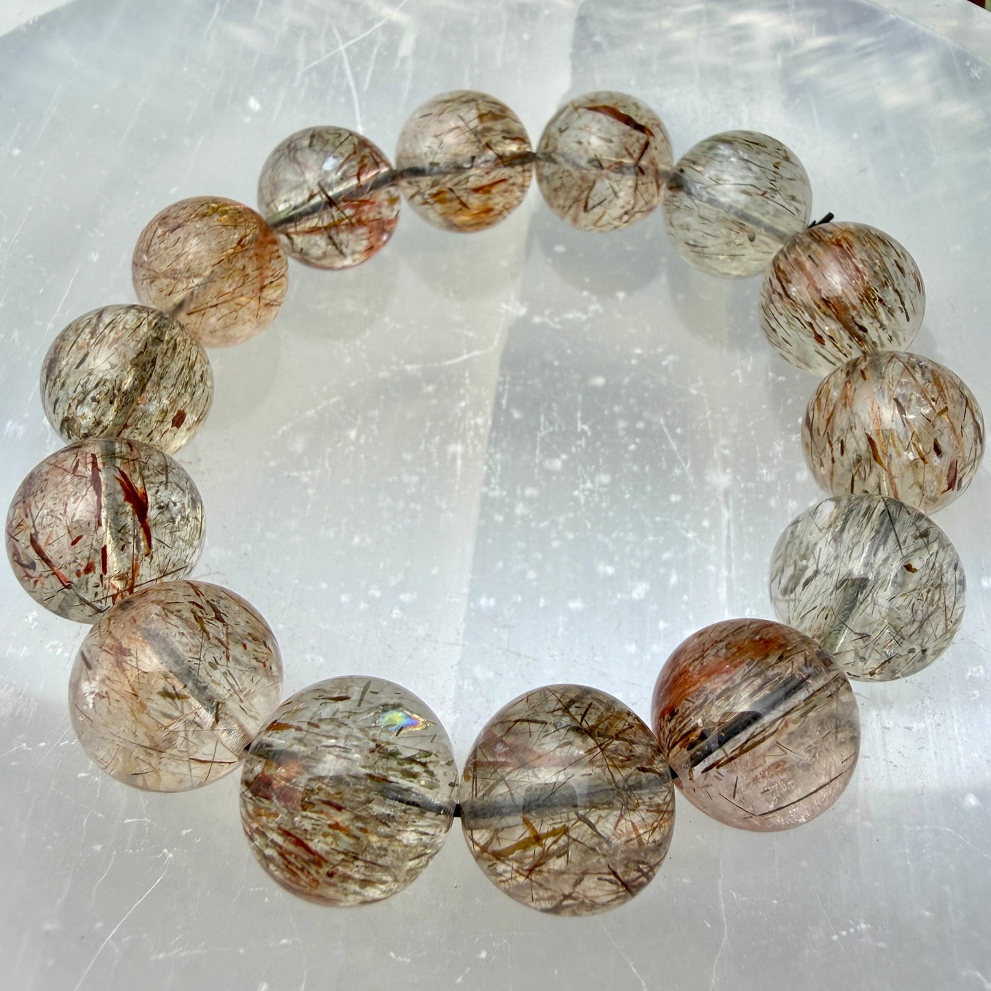 9–16mm Crystal Bead Bracelets – Genuine Gemstones