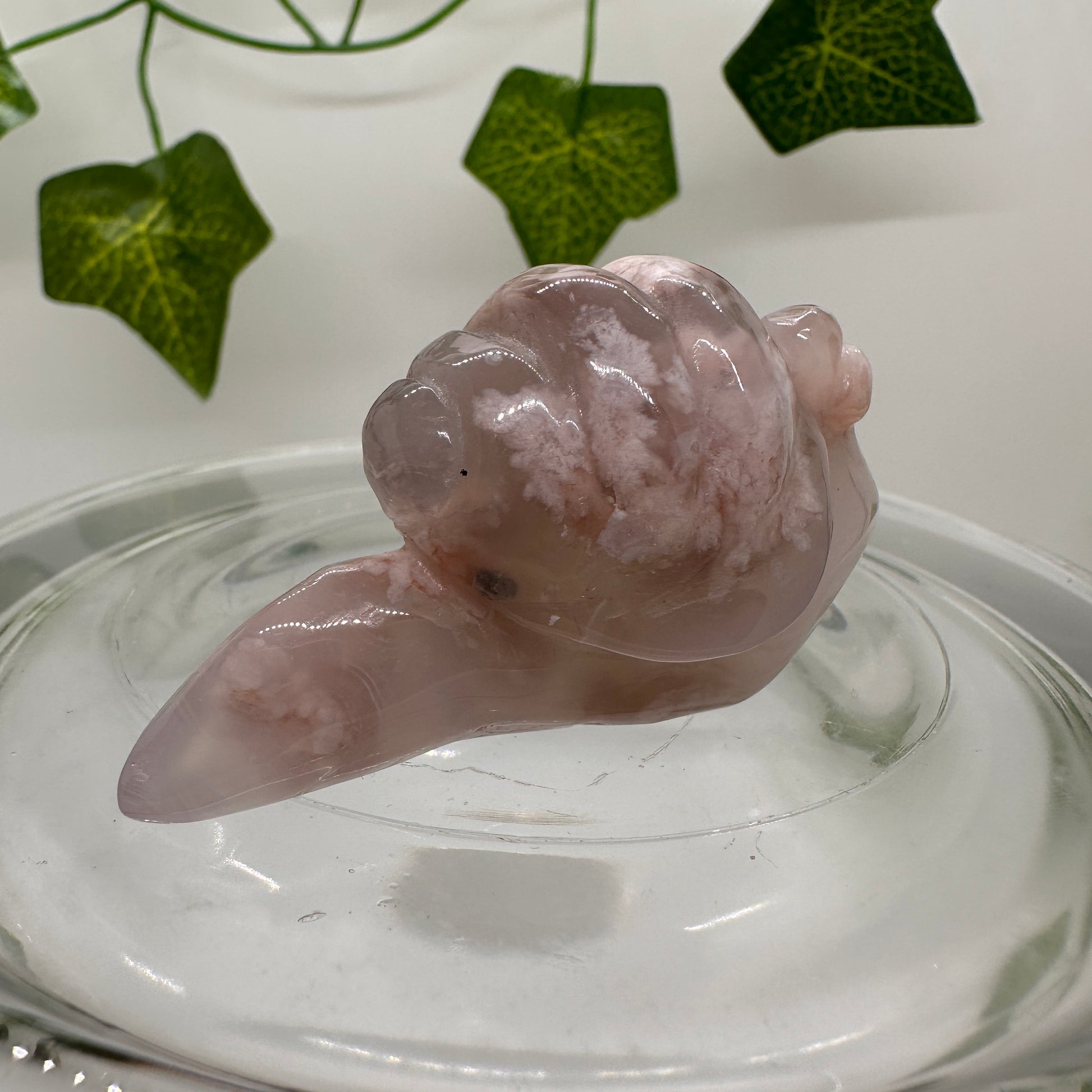 Flower Agate Snail (B) - Katie's Mystic Crystals