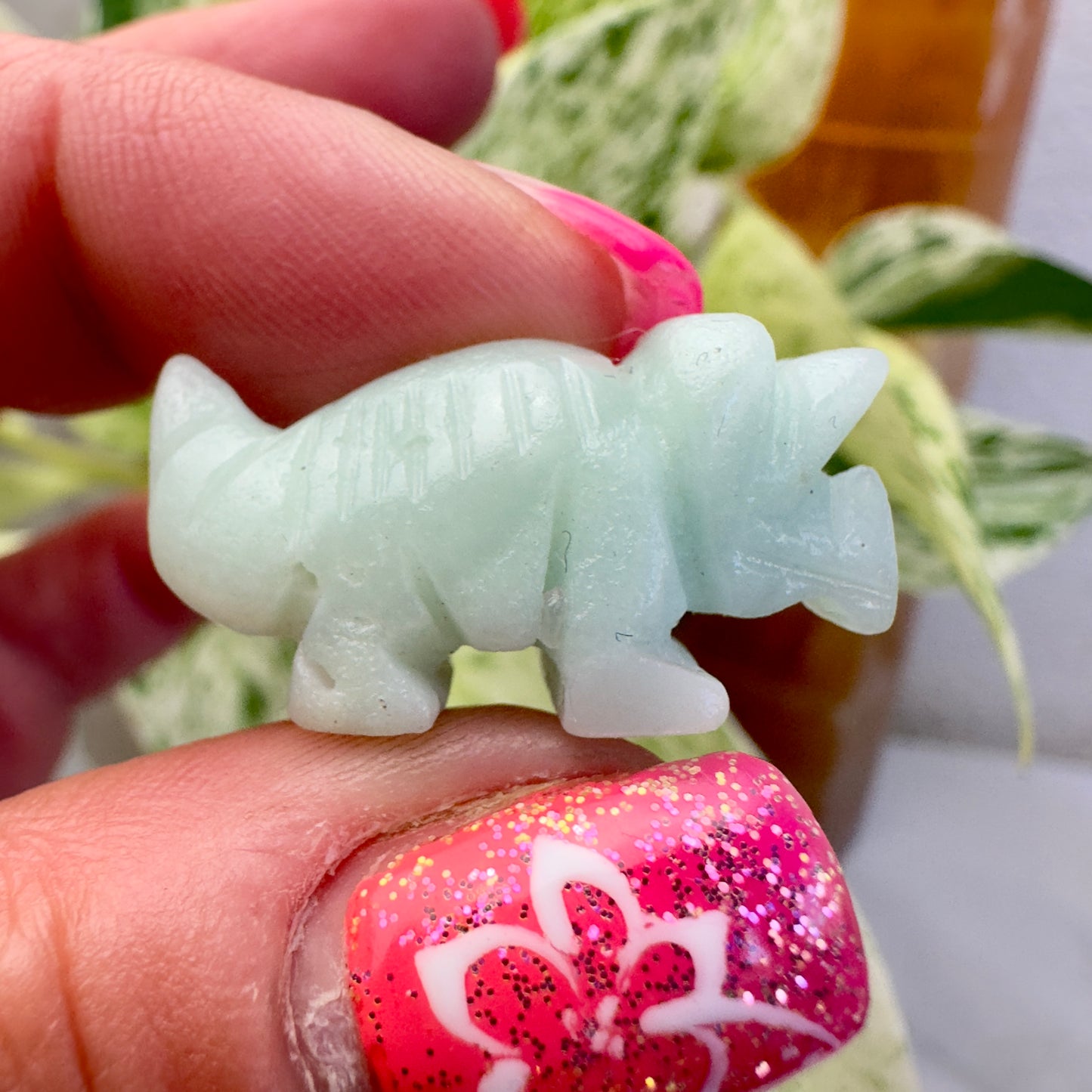 Tiny Caribbean Calite Triceratops - Katie's Mystic Crystals