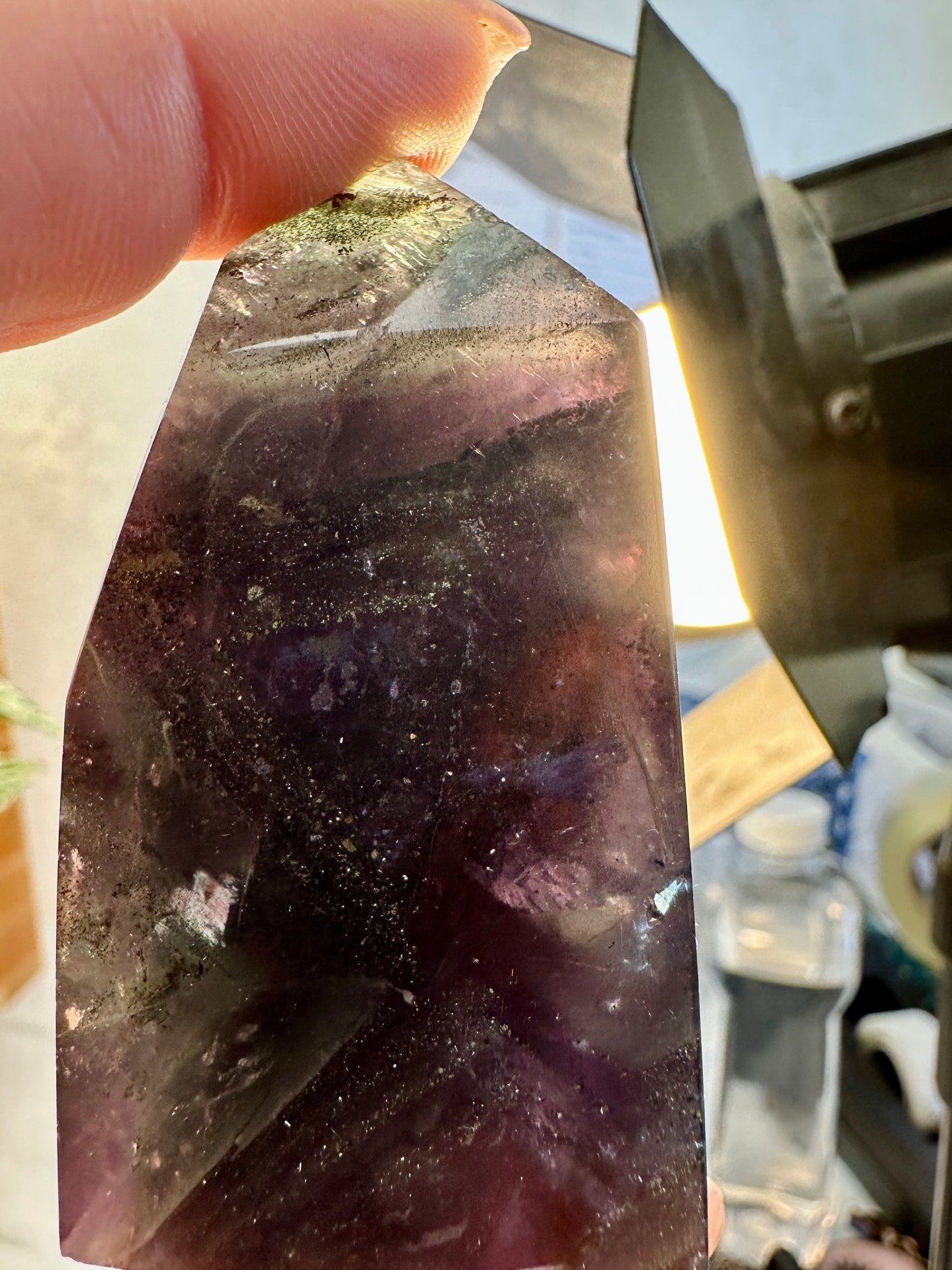 Pyrite in Fluorite Raw Edge Tower — E
2.5 in tall × 1.4 in wide × 0.9 in thick | 4.8 oz
Mental Clarity | Abundance | Grounded Confidence - Katie's Mystic Crystals