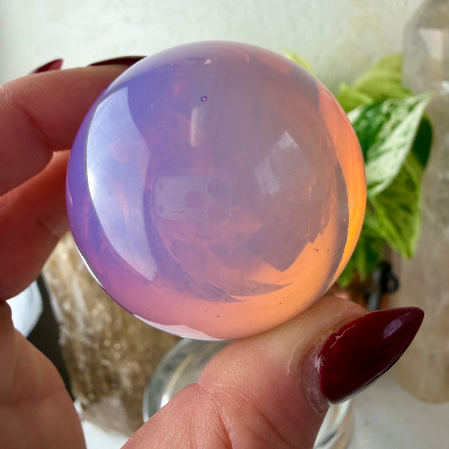 Pink Opalite Sphere | 52mm Unique Piece | Gentle Love & Emotional Healing Crystal