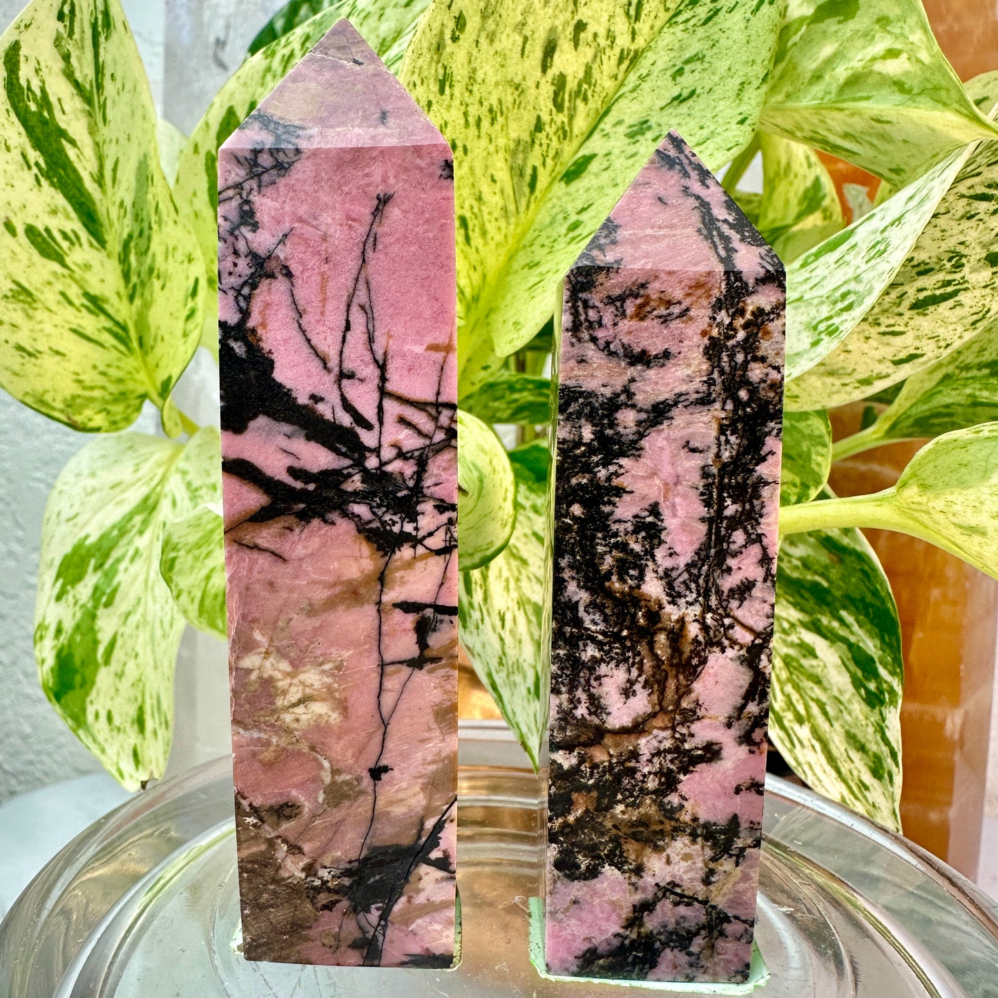 Rhodonite Towers — 3.5 to 3.9 inch
Emotional Balance | Self-Worth | Heart Healing
