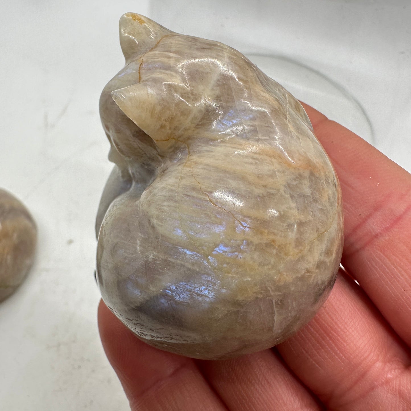 Moonstone Crystal Cat 2.3in